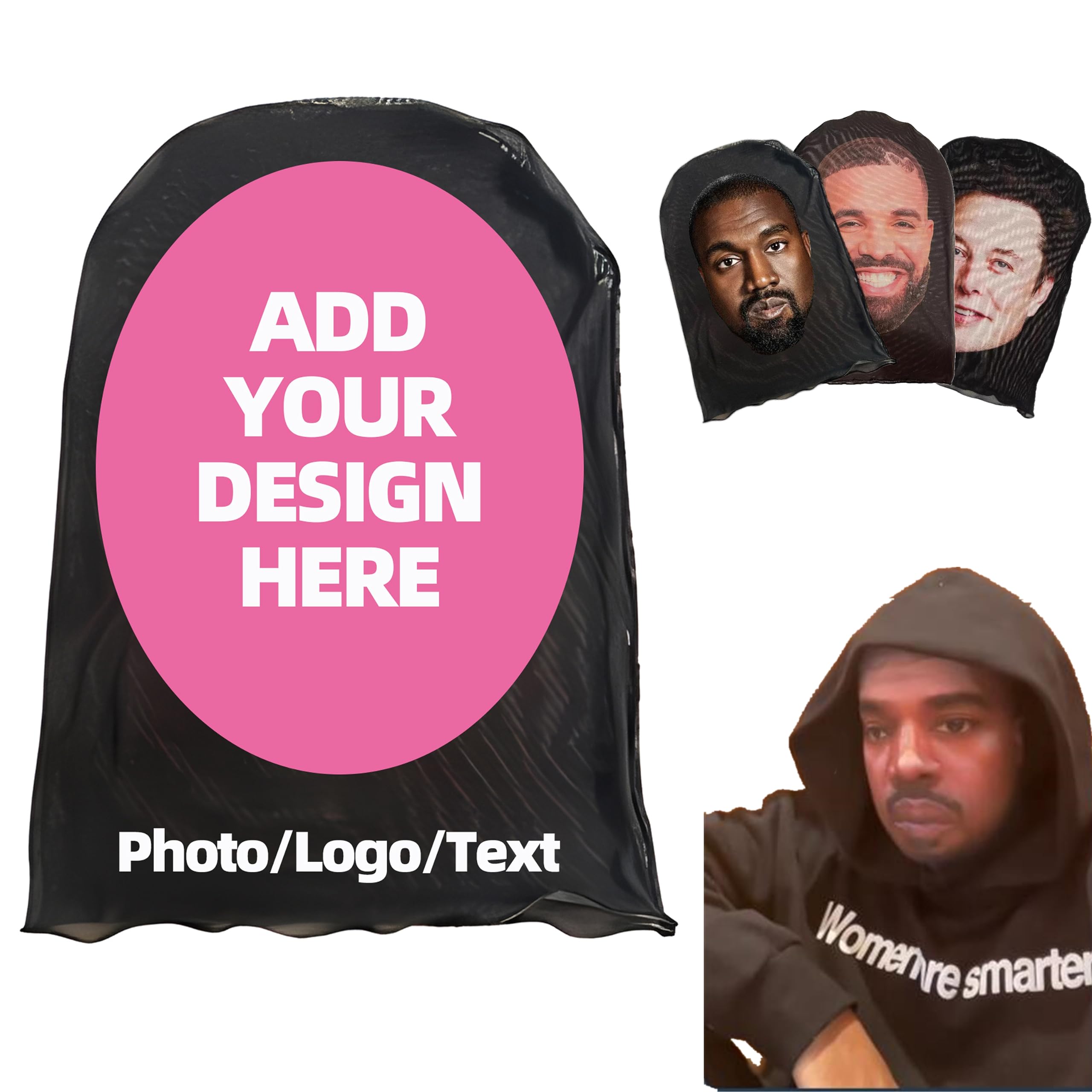 Personalized Photo Face Mask - Custom Halloween Bandana for Men & Women | Reusable Washable Fabric Mask with Your Design | Perfect for Costumes, Parties & Outdoor Events