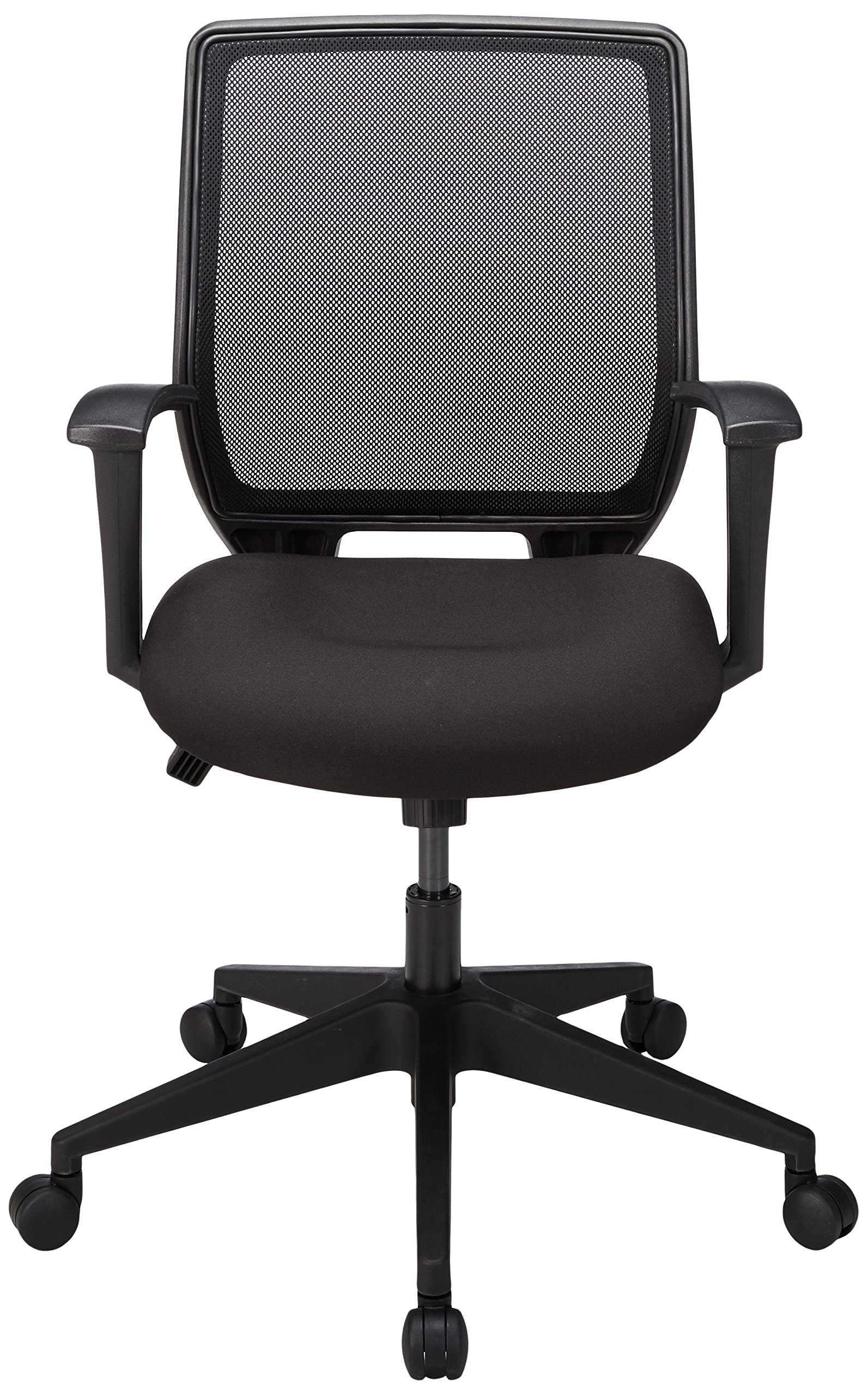 Lorell LLR84868 Executive Mid-Back Office Chair - Ergonomic Mesh Back & Adjustable Height, Black - Perfect for Home Office, Conference Rooms & Workstations