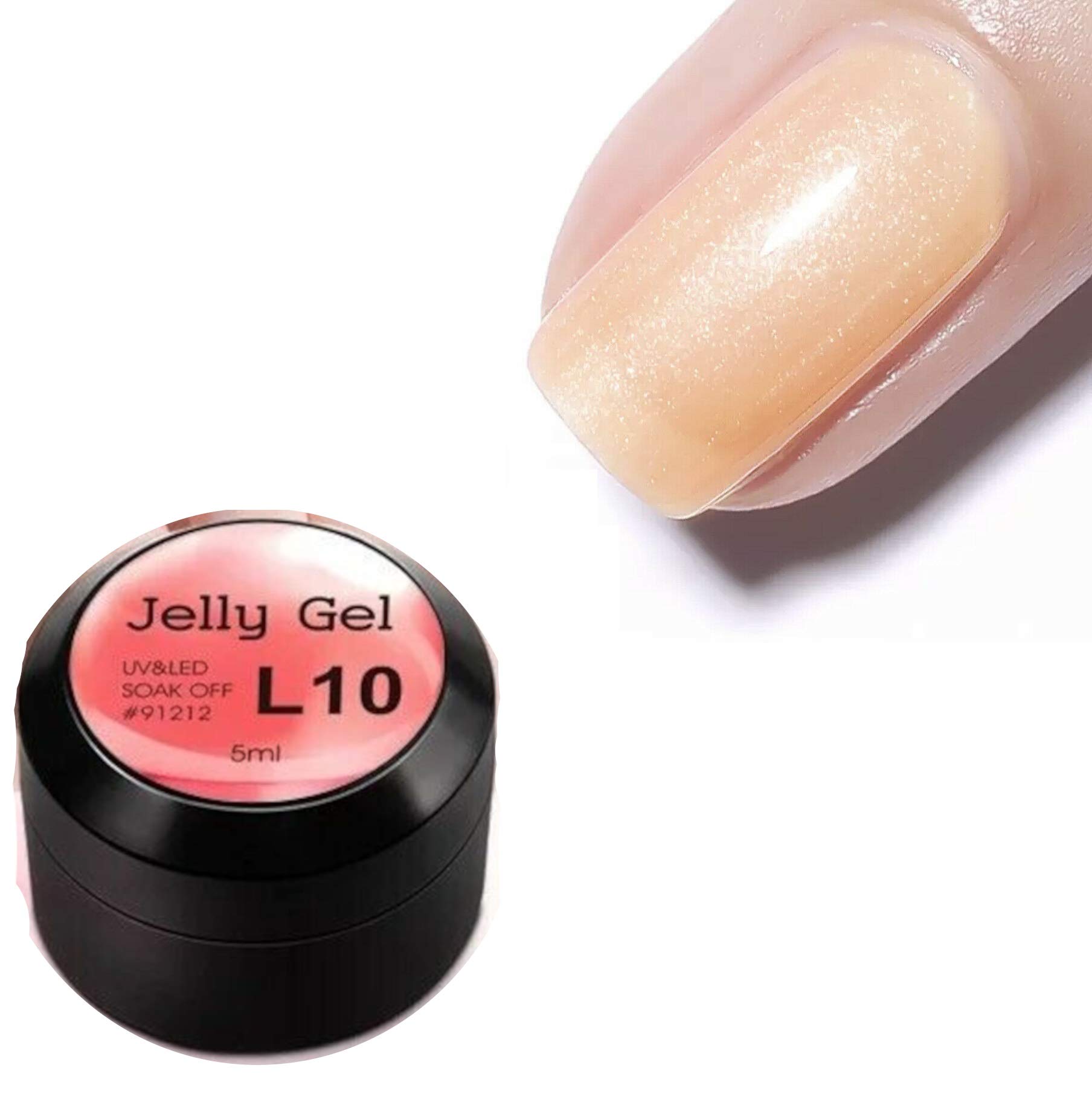 Venalisa Opal UV Gel Polish 5ml - Camouflage Natural Jelly Acrylic French Nails Art Gel, Crystal Clear UV Jelly Gel Varnish for Nail Art (JG-5ml-L15) - Perfect for Salon, Home Manicures & Special Occasions