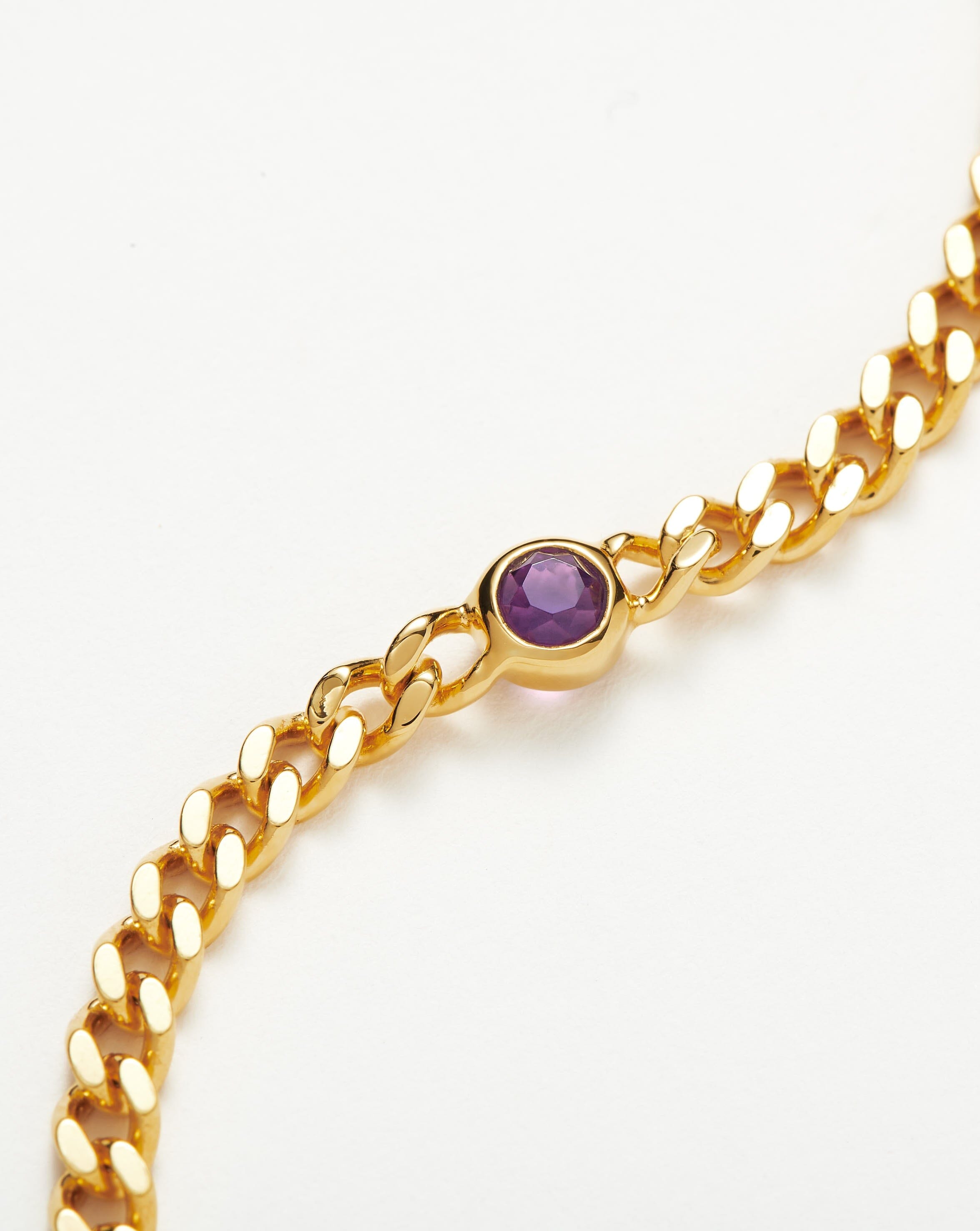 February Birthstone Bracelet for Women - 18k Gold Plated Amethyst Jewelry | Elegant Gift for Birthday, Anniversary & Valentine's Day