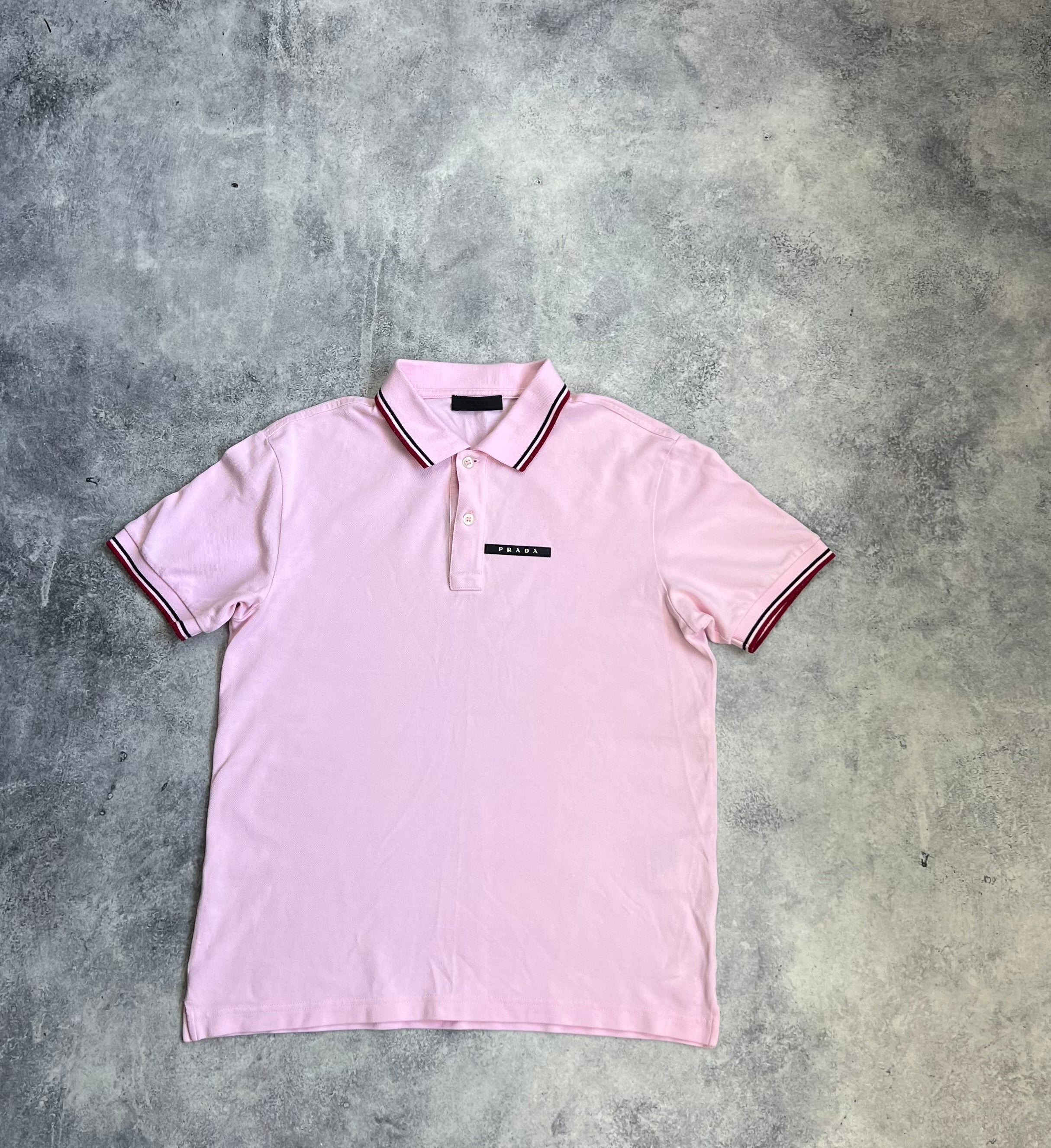 Prada Women's Pink Polo Shirt - Classic Cotton Casual Top for Fashion & Work | Perfect for Office, Outings & Social Events