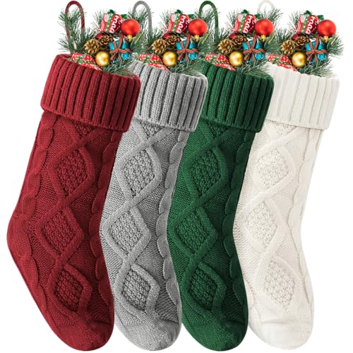Green & Gray & Red & White 4pcs