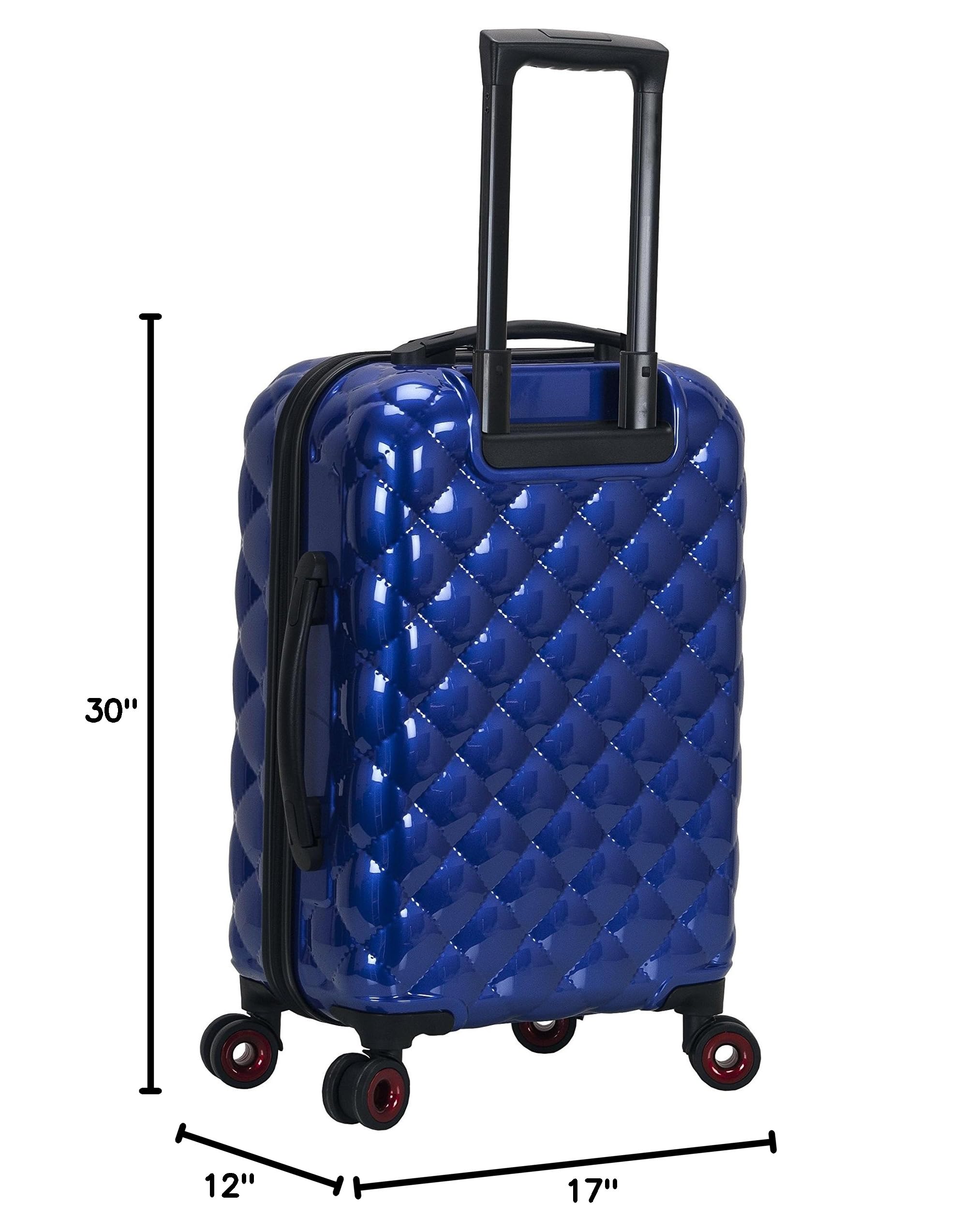 Rockland Expandable Hardside Spinner Wheel Luggage Set - 3-Piece (20/24/28 Inch) Blue Suitcase for Travel, Business Trips & Family Vacations | Durable Lightweight Luggage with 360° Wheels & TSA Lock