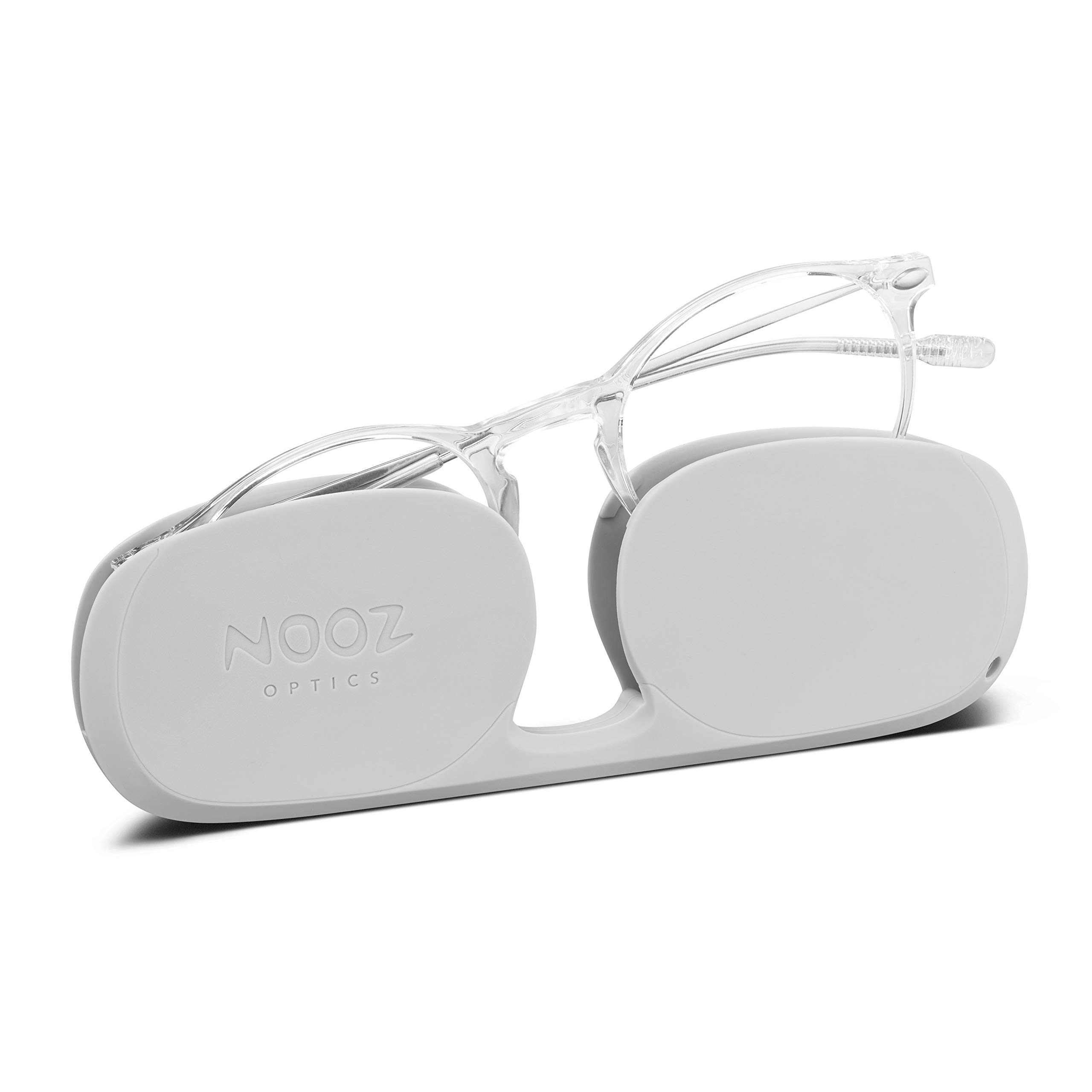 NOOZ Optics Unisex Kids Anti Blue Light Glasses - Lightweight Blue Light Blocking Glasses for Children, Non-Prescription with Compact Case - CRUZY Round Frame for Screen Time, Gaming & Online Learning