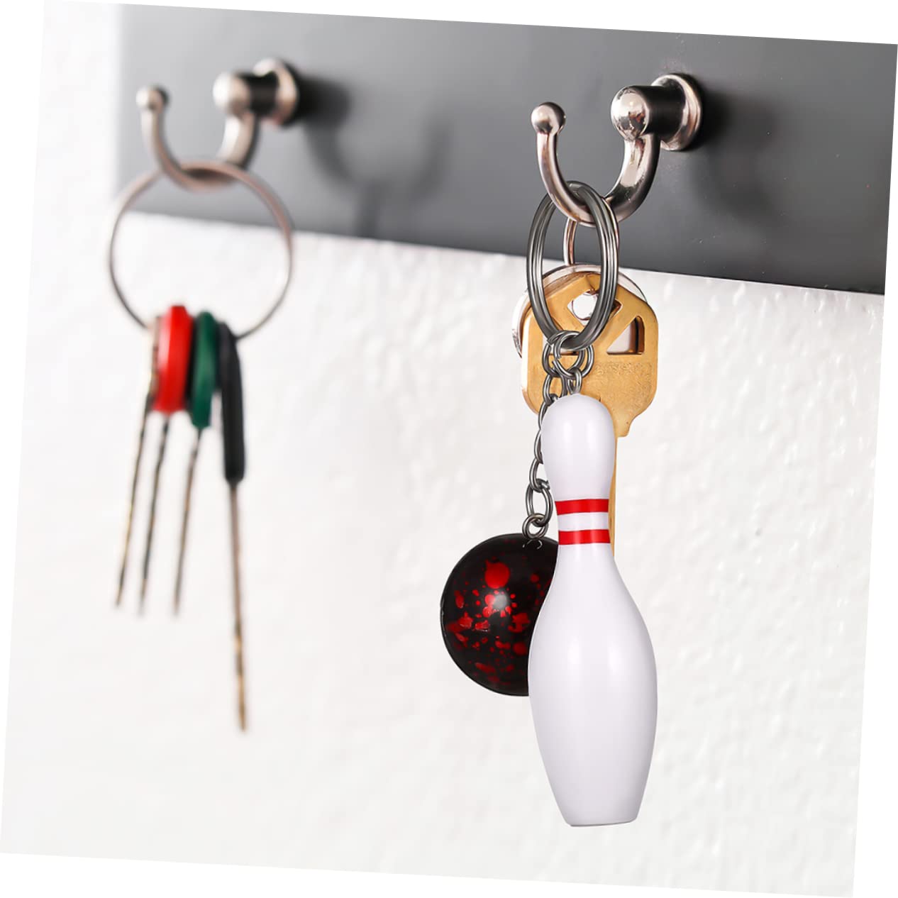WHAMVOX 60 Pcs Bowling Keychain Set - Mini PVC Sports Keychains for Bowling Enthusiasts - Perfect for Bowling Match Souvenirs, Team Gifts, and Sports Lovers - Great for Keyrings, Backpacks, and Sports Equipment Accessories