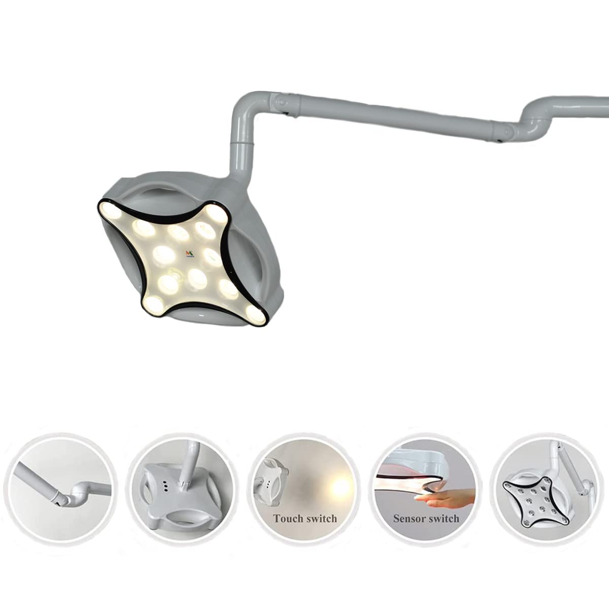 30W LED Surgical Lamp - Hanging Shadowless Medical Exam Light with Cold Light Technology for Operating Rooms, Clinics, and Dental Offices