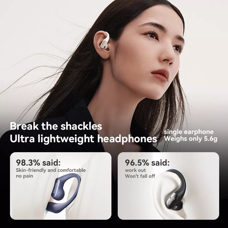 Sanag G6S Wireless Bluetooth Headphones with Ear Hook - Open Ear Air Conduction Sport Headset for Running, Cycling, Gym & Outdoor Activities