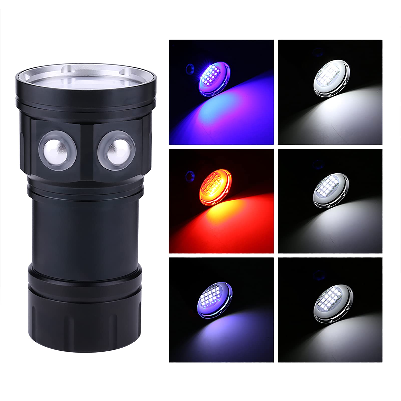 18000LM IPX8 Waterproof Underwater Diving Flashlight - 80m Deep Dive Torch for Scuba Diving, Snorkeling, Underwater Photography & Videography - Perfect for Night Diving, Cave Exploration and Marine Life Observation
