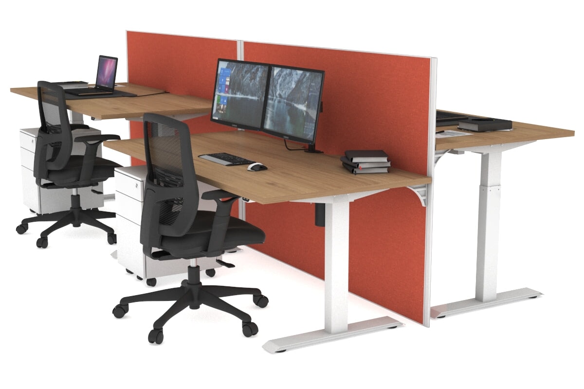 Height Adjustable 4-Person Workbench with Cable Management | 1600L x 800W | Ideal for Office, Workshop & Collaborative Workspaces