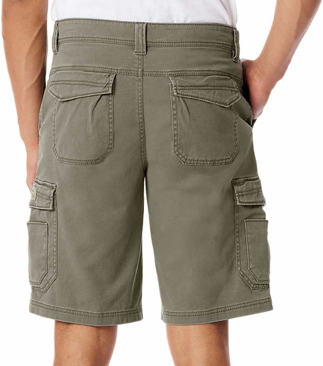 UNIONBAY Men's Midweight Flex Waist Cargo Shorts - Military Green, Size 42 | Comfortable & Durable Outdoor Work Shorts for Hiking, Camping & Casual Wear