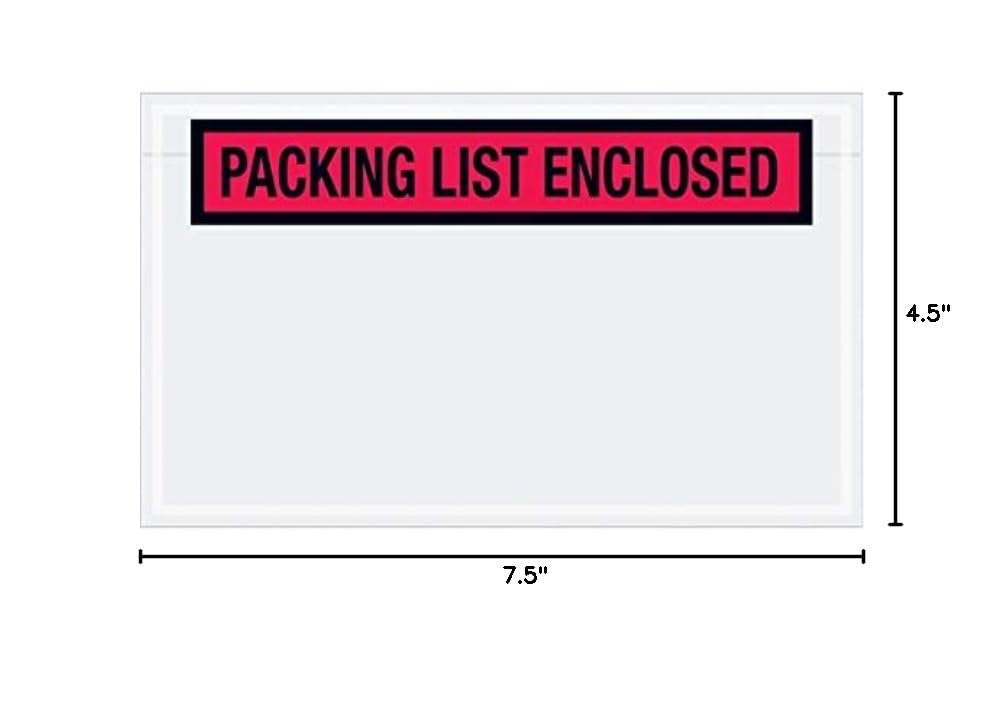 TapePlanet Colored Packing List Envelopes 4.5