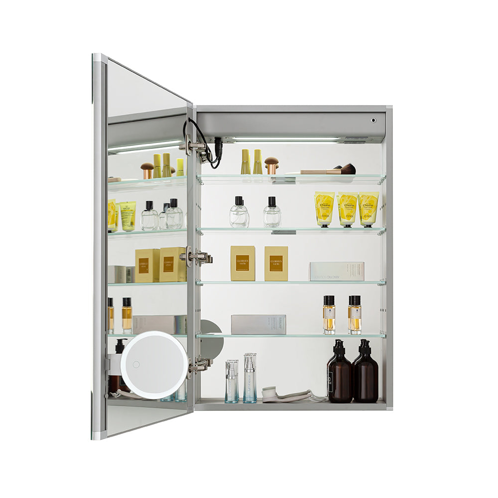 Aquadom Edge Royale 24x32 Inch LED Lighted Bathroom Medicine Cabinet with Mirror - Right or Left Hinge - Perfect for Modern Bathrooms, Vanities & Home Decor