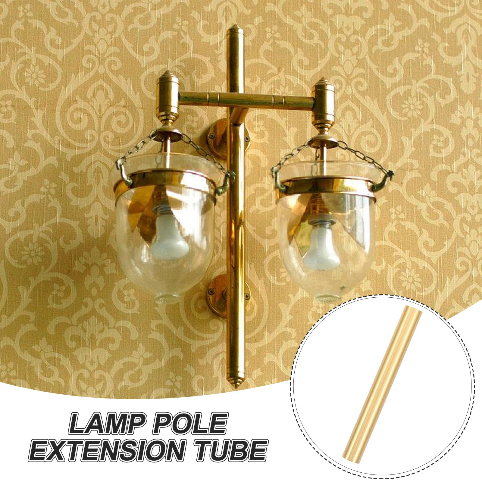 Wall Lamp Accessories Kit - M10 Copper Extension Tube, Downrods & Stems for DIY Table Lamps & Chandeliers | Perfect for Home Decor, Bedroom Lighting & Living Room Ambience