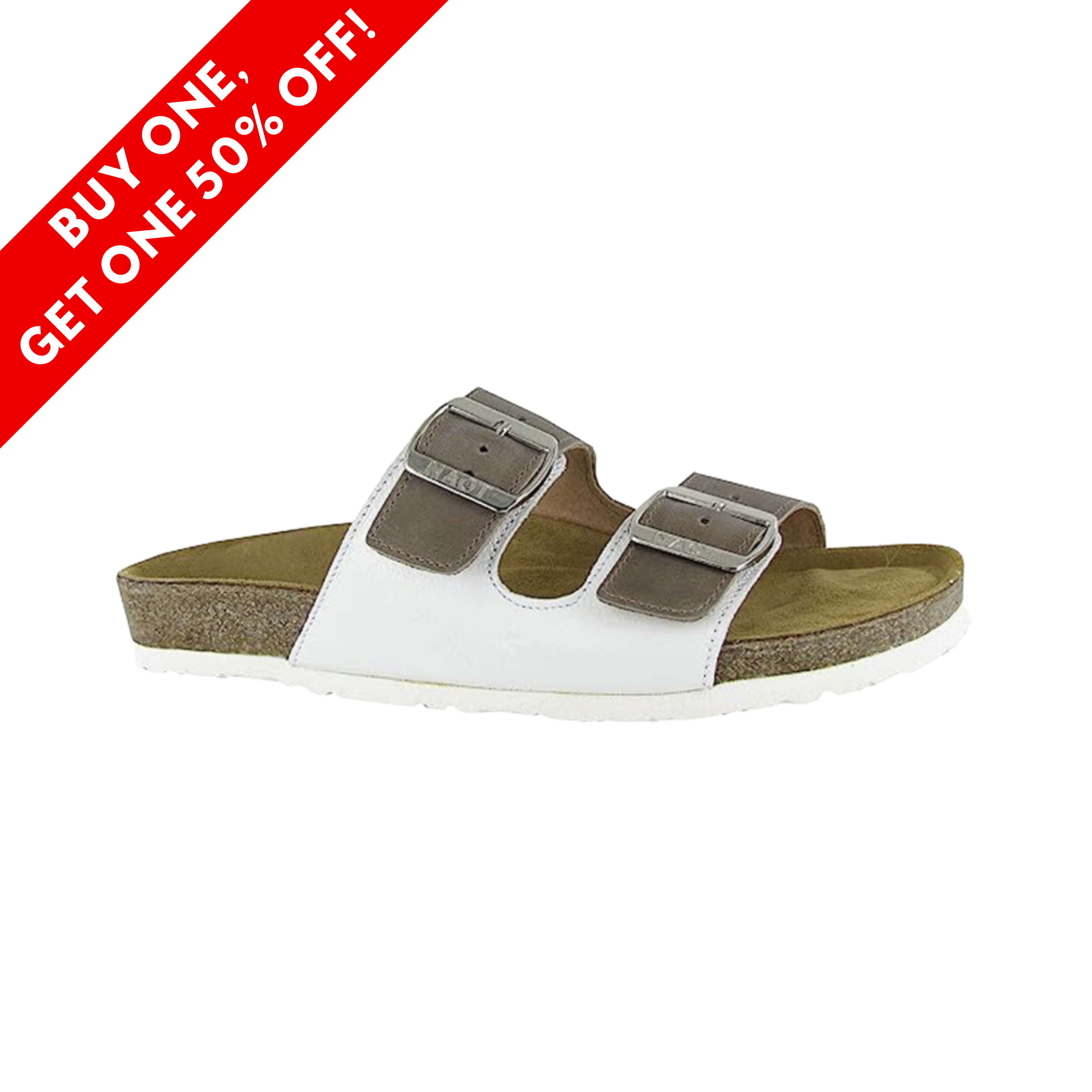 Women's Santa Barbara Sandals - Oily Bark & Soft White Colors | Comfortable Summer Beach & Casual Walking Shoes
