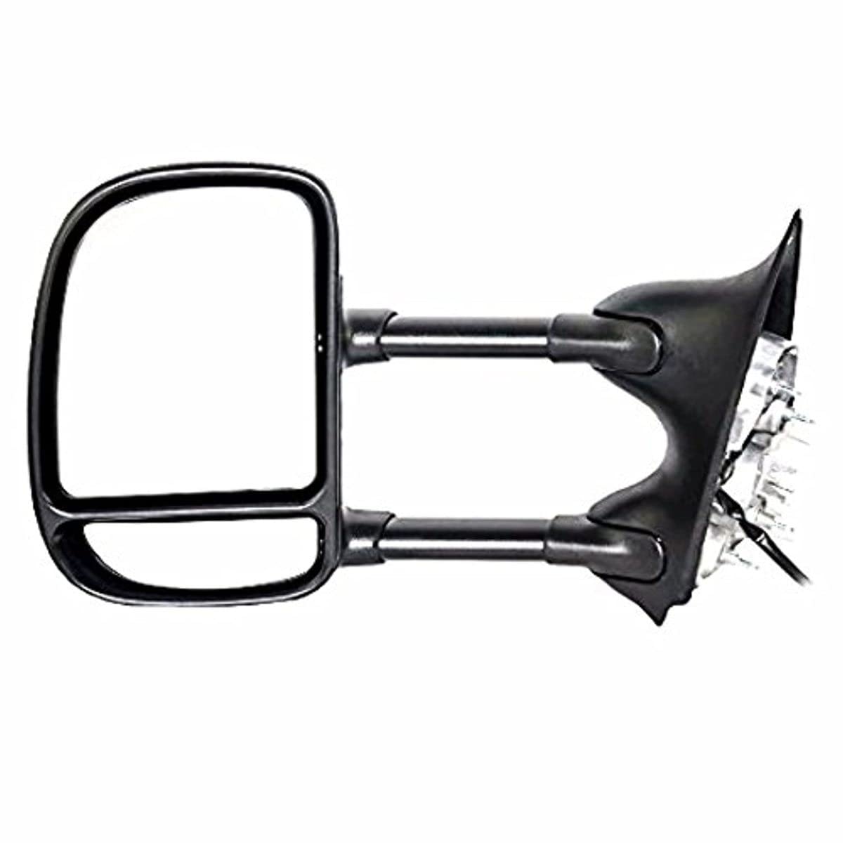 Ford F-150 Pickup & Excursion Left Driver Side Power Telescoping Tow Mirror - Textured Black, No Heat/Signal - Perfect for Towing & Off-Road Adventures