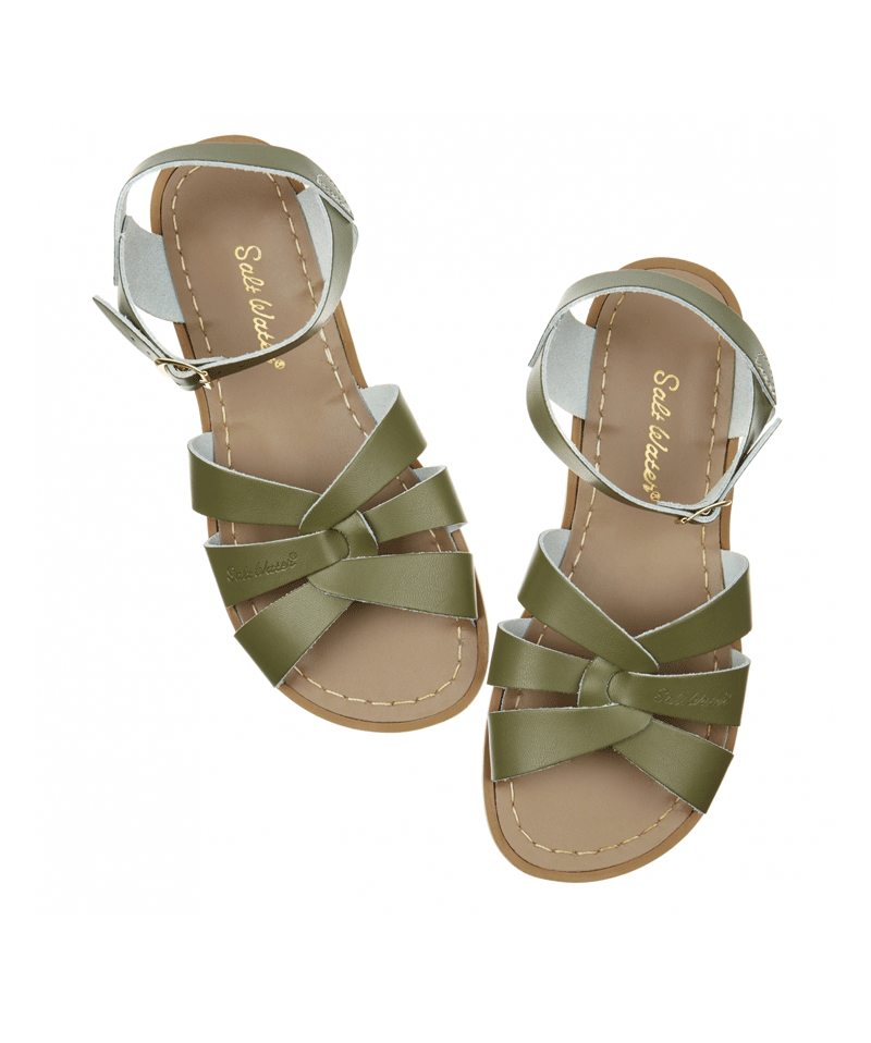 Saltwater Original Olive Sandals for Adults - Comfortable Beach & Outdoor Walking Sandals for Women and Men