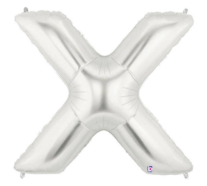 Large Silver Letter X Balloon - Perfect for Birthday Parties, Graduations, and Decorations
