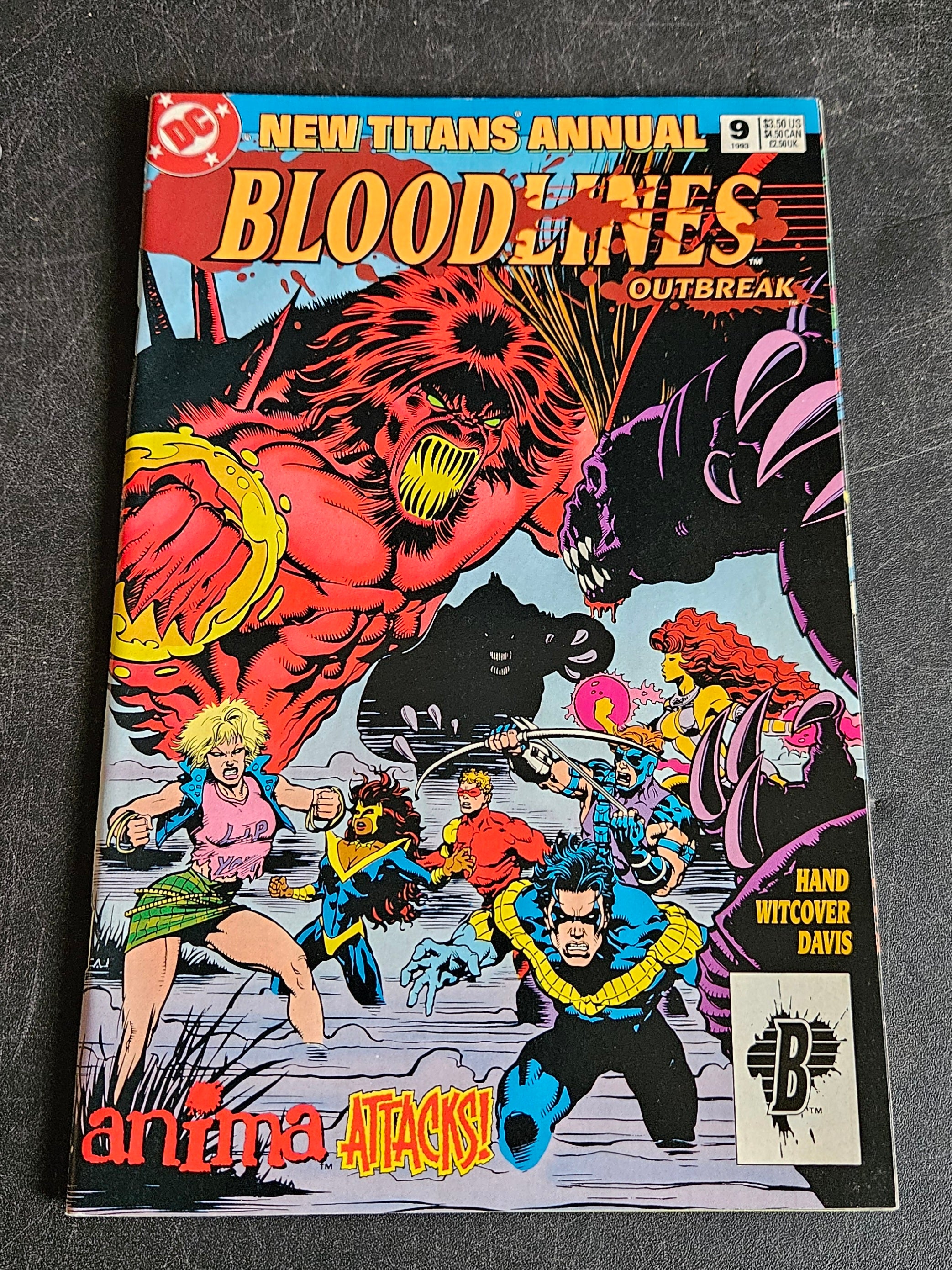 Bloodlines Outbreak Anima Attacks #9 (1993) Detective Comics Vintage Comic Book - Perfect for Collectors & DC Fans