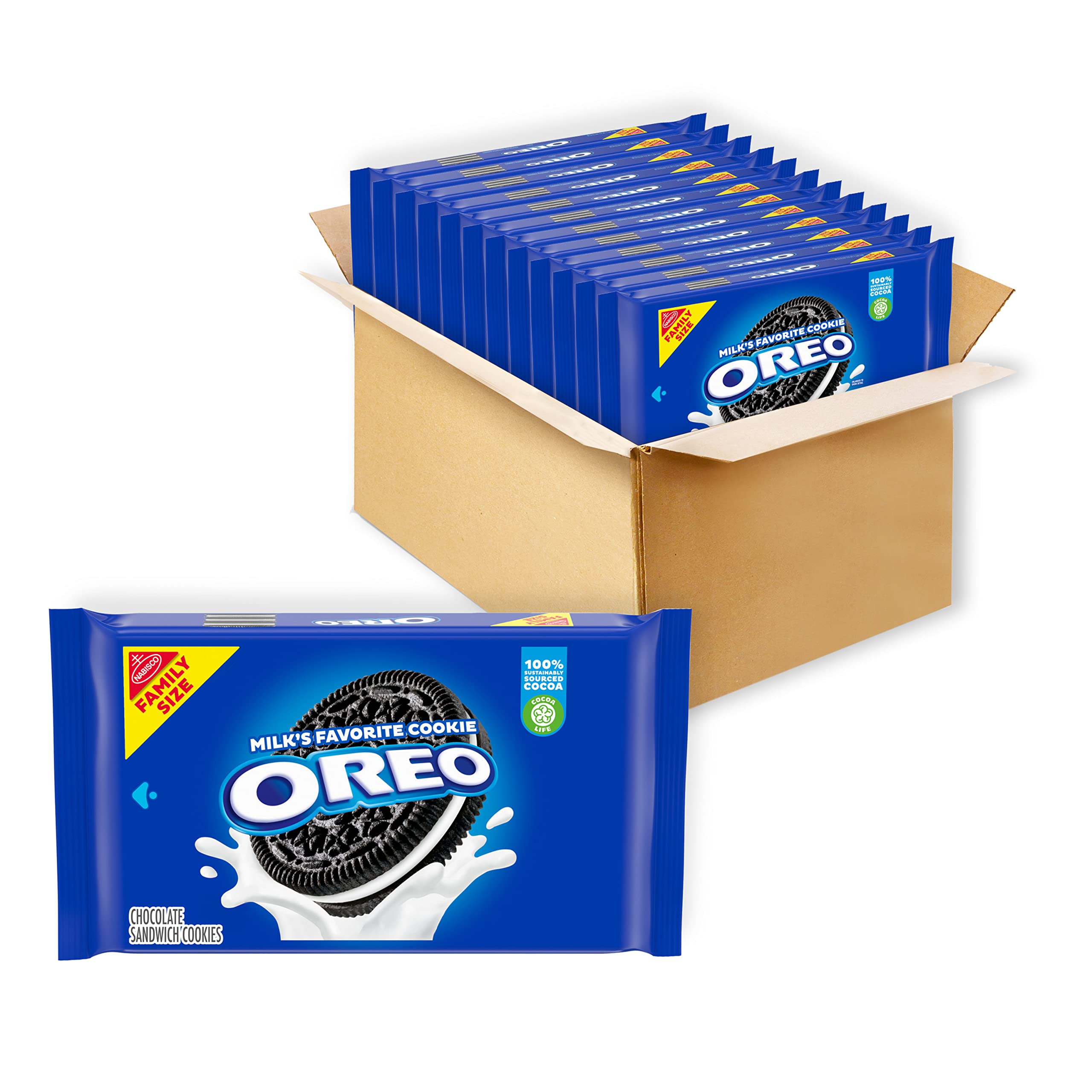 OREO Chocolate Sandwich Cookies Family Pack - 12 Boxes (19.1 oz Each) | Bulk Snacks for Parties, School Lunches & Office Treats | Classic American Cookies for Sharing