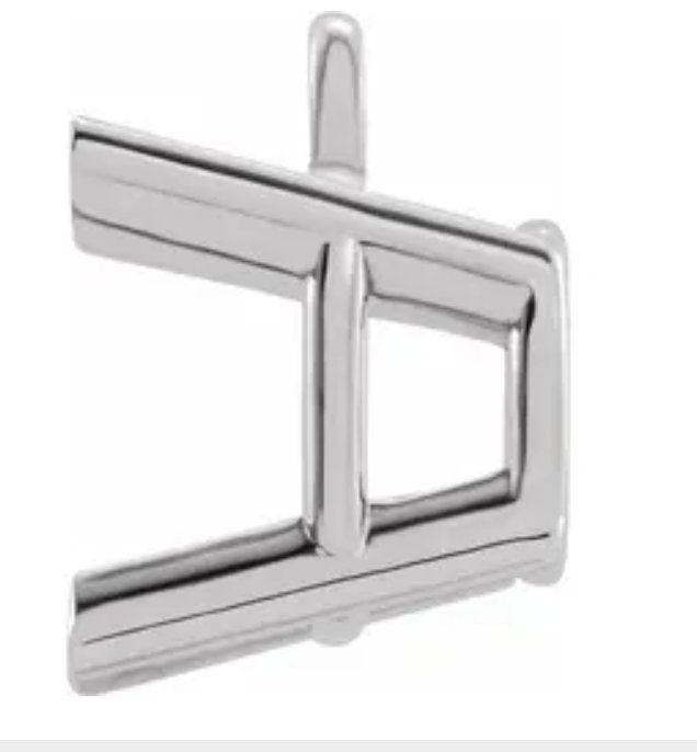 Affordable 6x4mm & 10x8mm Emerald Cut Gold/Platinum Dangle Pendant Setting - Handcrafted in USA - Perfect for Earrings, Necklaces & Jewelry Making