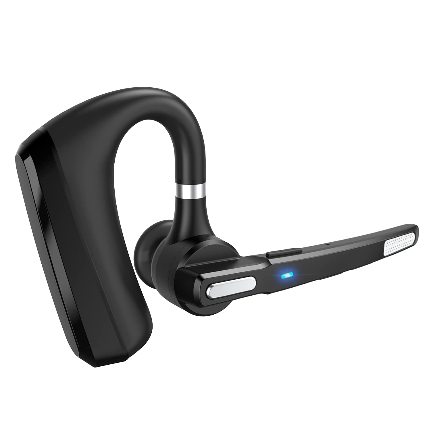 Wireless Bluetooth Headset V5.0 with 24Hrs Battery Life, HD Calling & CVC8.0 Dual Mic Noise Cancellation - Hands-Free Bluetooth Earpiece for Driving, Business, Office - Perfect for Conference Calls, Commuting, and Remote Work