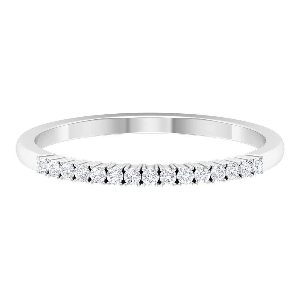 1/4 CT Certified Moissanite Half Eternity Ring in 14K Solid Gold - Durable Wedding Band, Anniversary Gift for Her - Perfect for Bridal Jewelry, Engagement Rings & Special Occasions