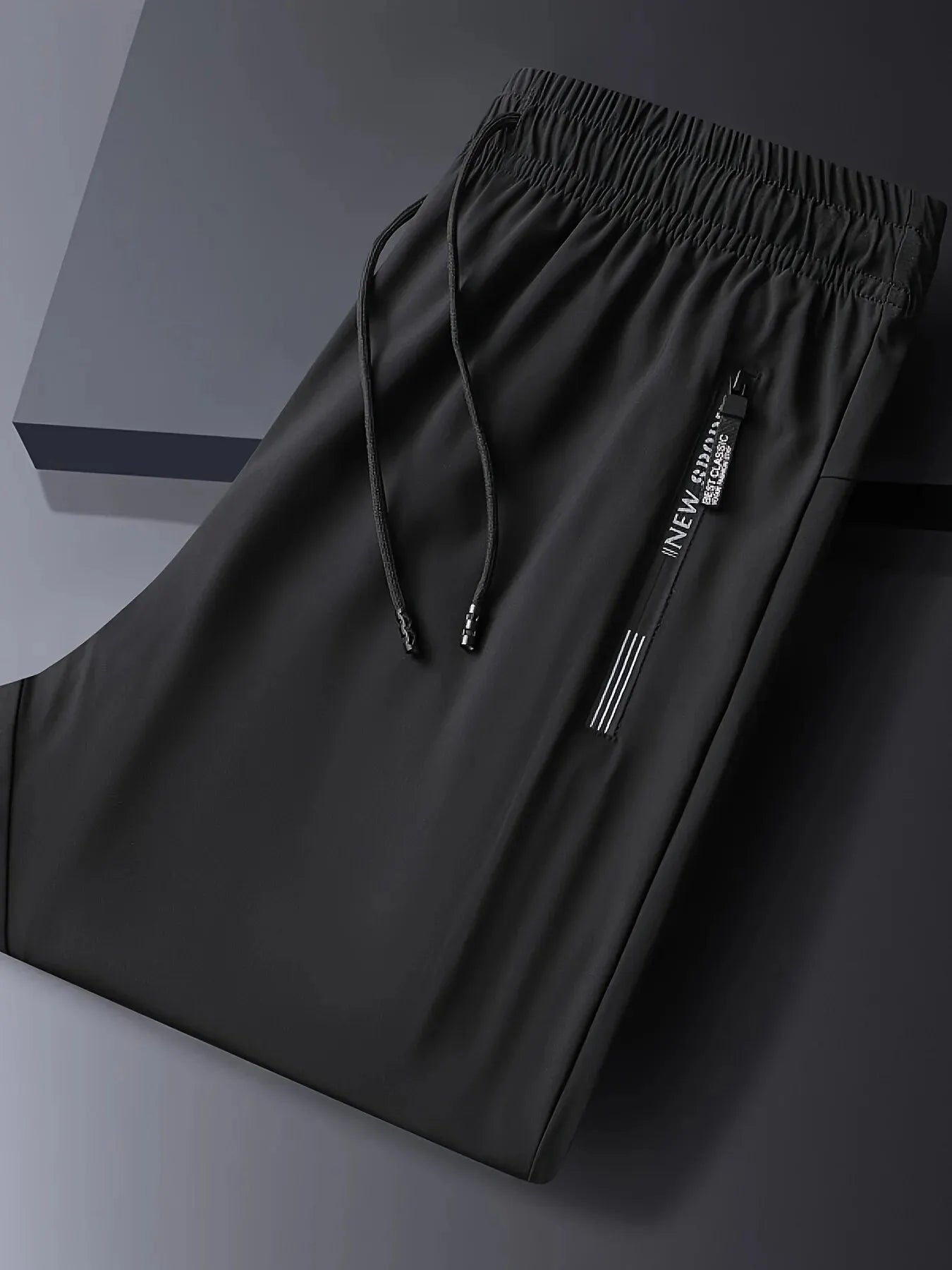 Men's Quick-Drying Breathable Joggers with Waist Drawstring - High Stretch Athletic Pants for Running, Gym Workouts & Casual Wear | Fitness & Lounge Comfort