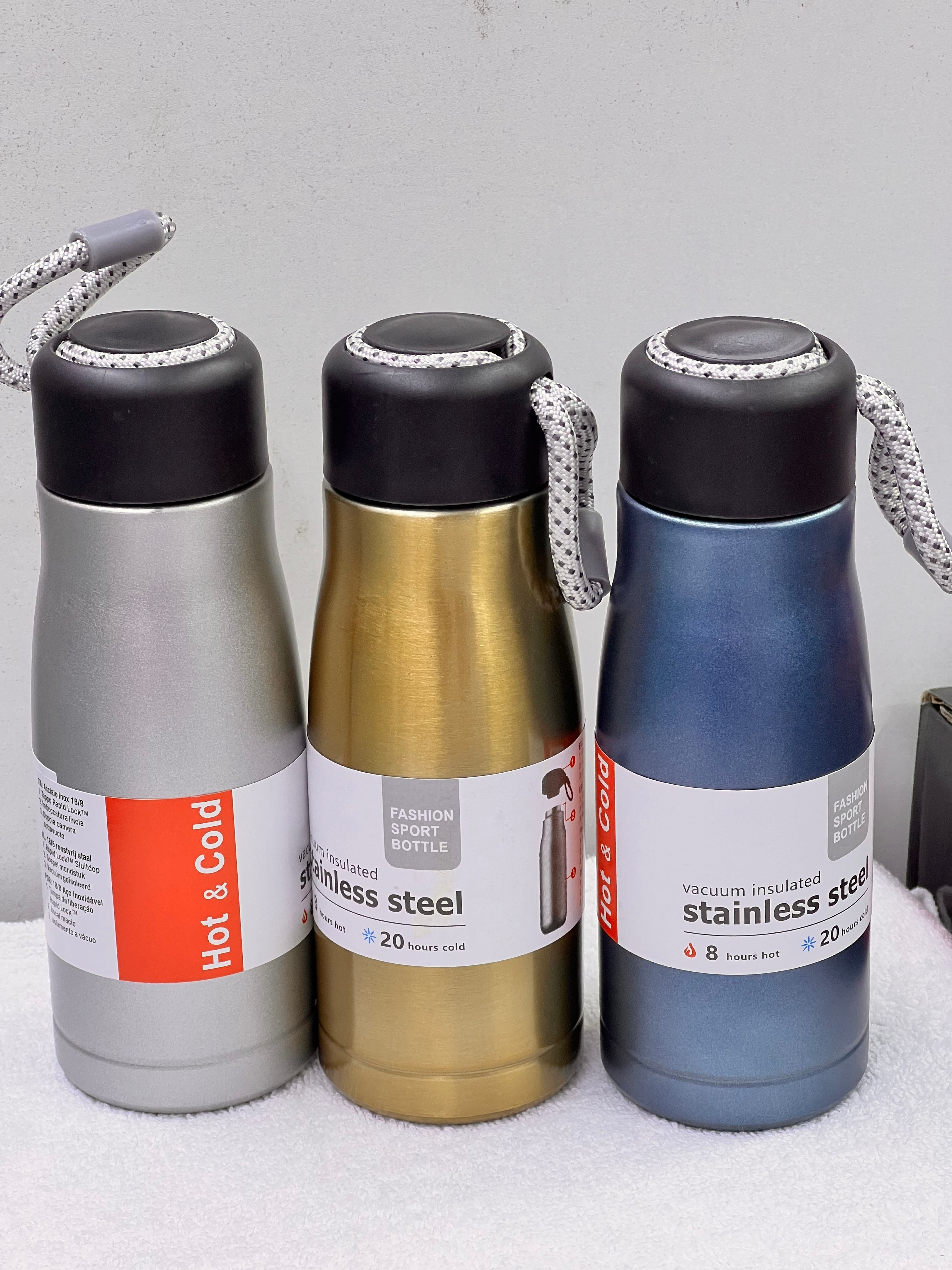 Premium Stainless Steel Vacuum Insulated Water Bottle - 24oz Leakproof Thermos for Hot & Cold Drinks - Perfect for Hiking, Gym, Office & Outdoor Activities