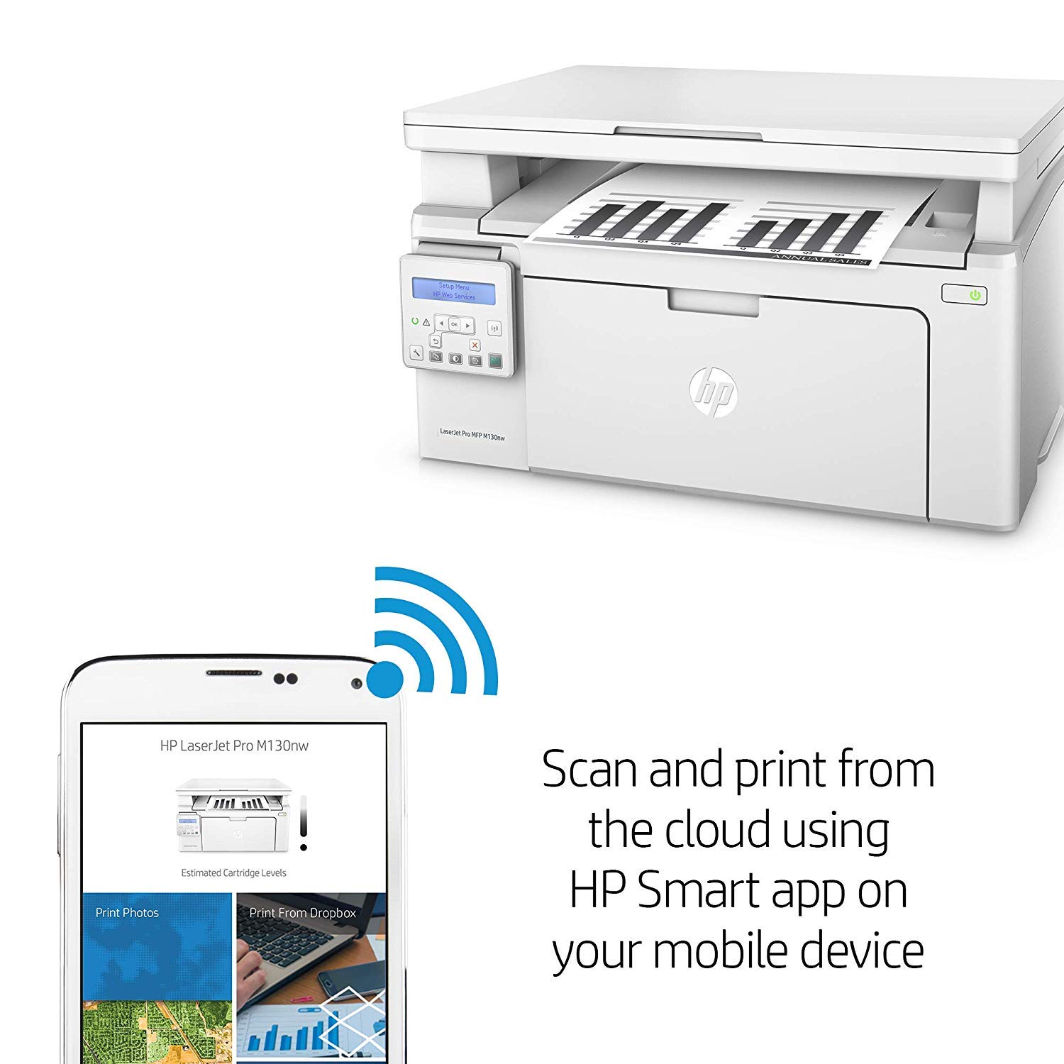 HP LaserJet Pro M130nw Wireless All-in-One Laser Printer with Alexa Compatibility (G3Q58A) | Fast Printing, Scanning & Copying | Home & Office Use | Replacement for HP M125nw