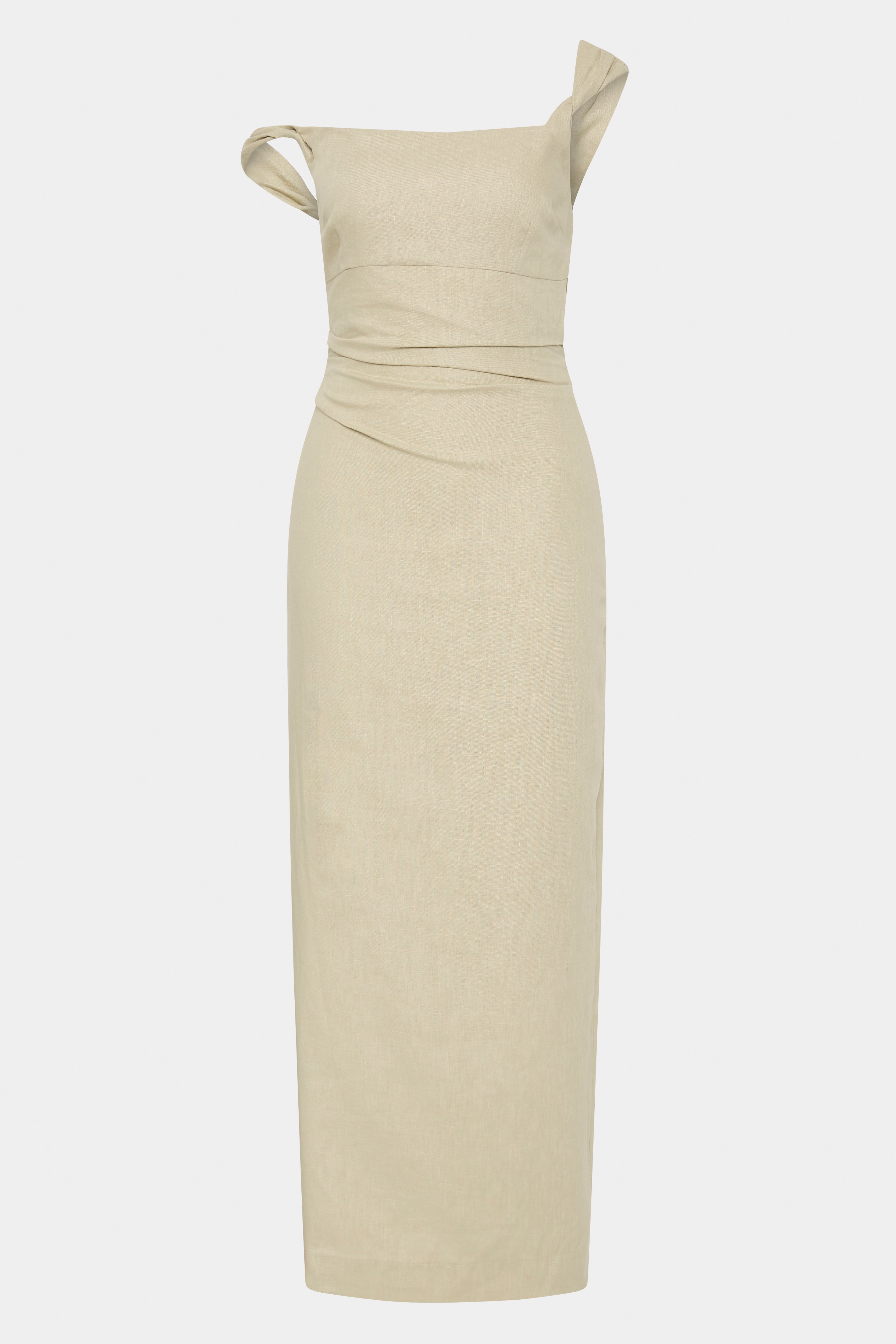 Tamara Twist Midi Dress - Flowy Summer Dress for Women, Elegant A-Line Midi Length Dress with Twist Detail | Perfect for Beach Vacations, Date Nights & Special Occasions