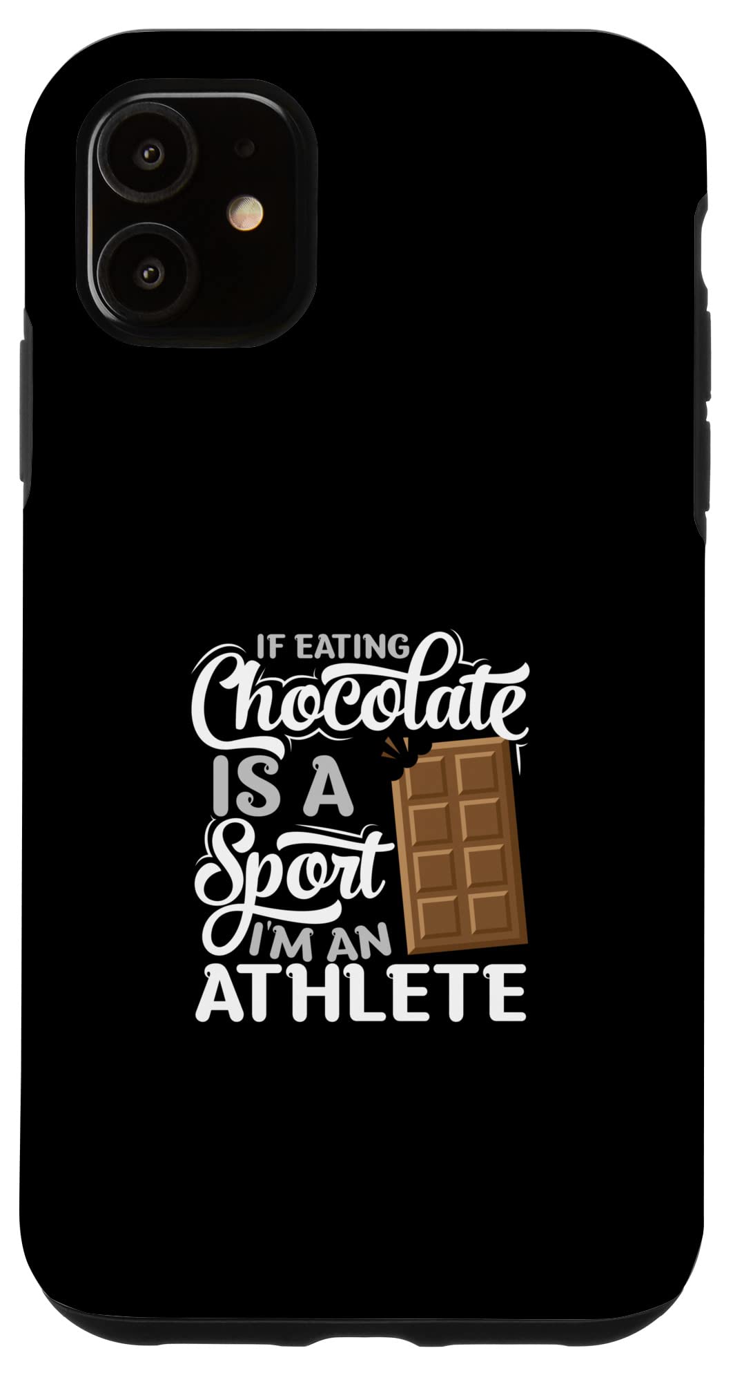 iPhone 11 Chocolate Bar Lover Case - Cute Chocoholic Chocolate Themed Phone Cover for Women & Girls - Perfect for Candy Lovers, Sweet Treat Enthusiasts & Gift Giving