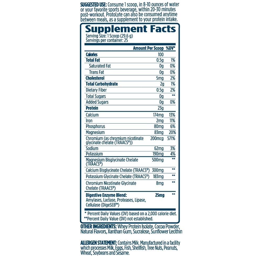 VMI Sports ProtoLyte Whey Isolate Protein Powder - Chocolate Fudge Cookie Flavor, 1.63 lbs (740g) | Premium Low-Carb Muscle Recovery Supplement for Post-Workout & Fitness Enthusiasts