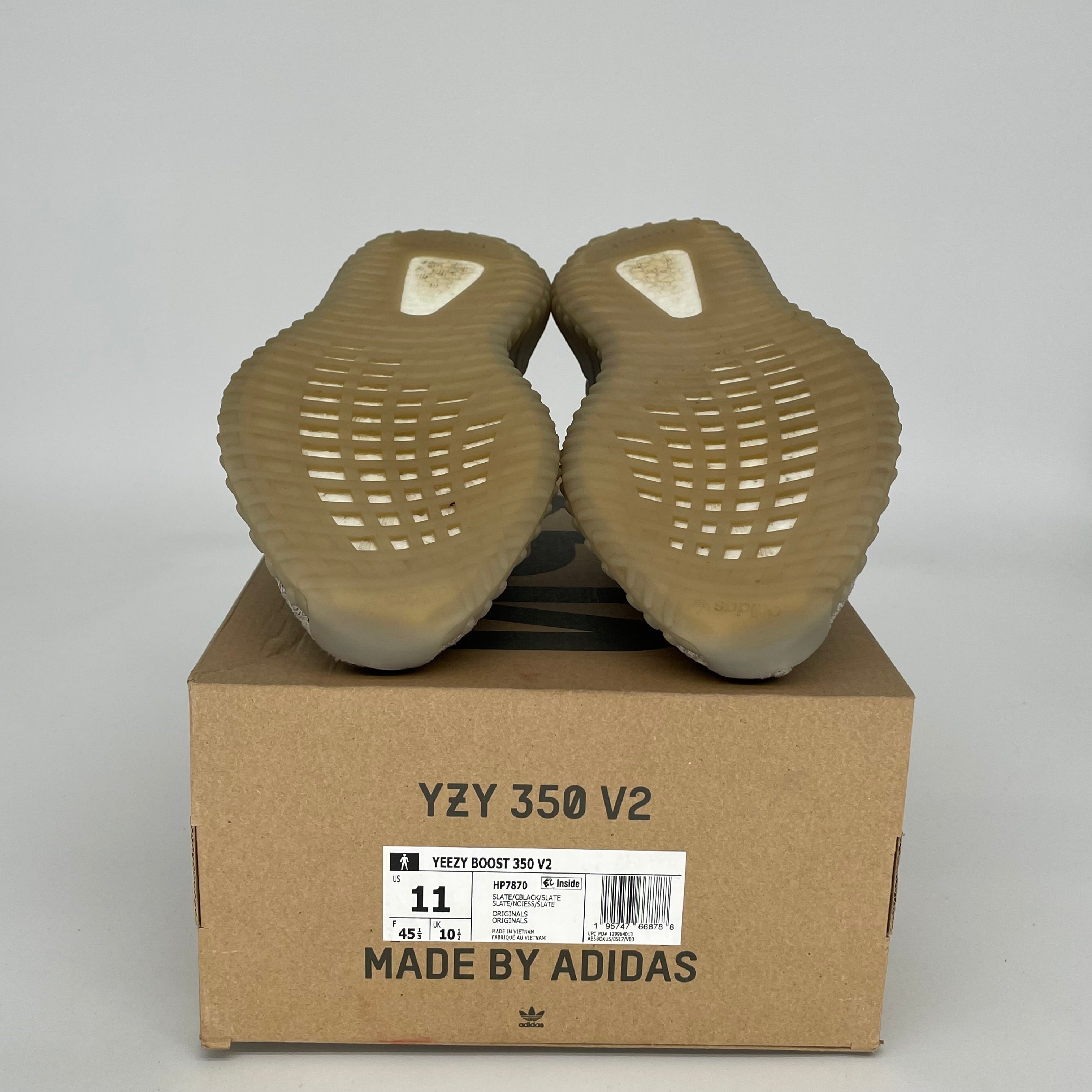 Adidas Yeezy 350 V2 Slate Sneakers - Men's Size 11 (HP7870) | Boost Comfort for Running, Gym & Casual Wear
