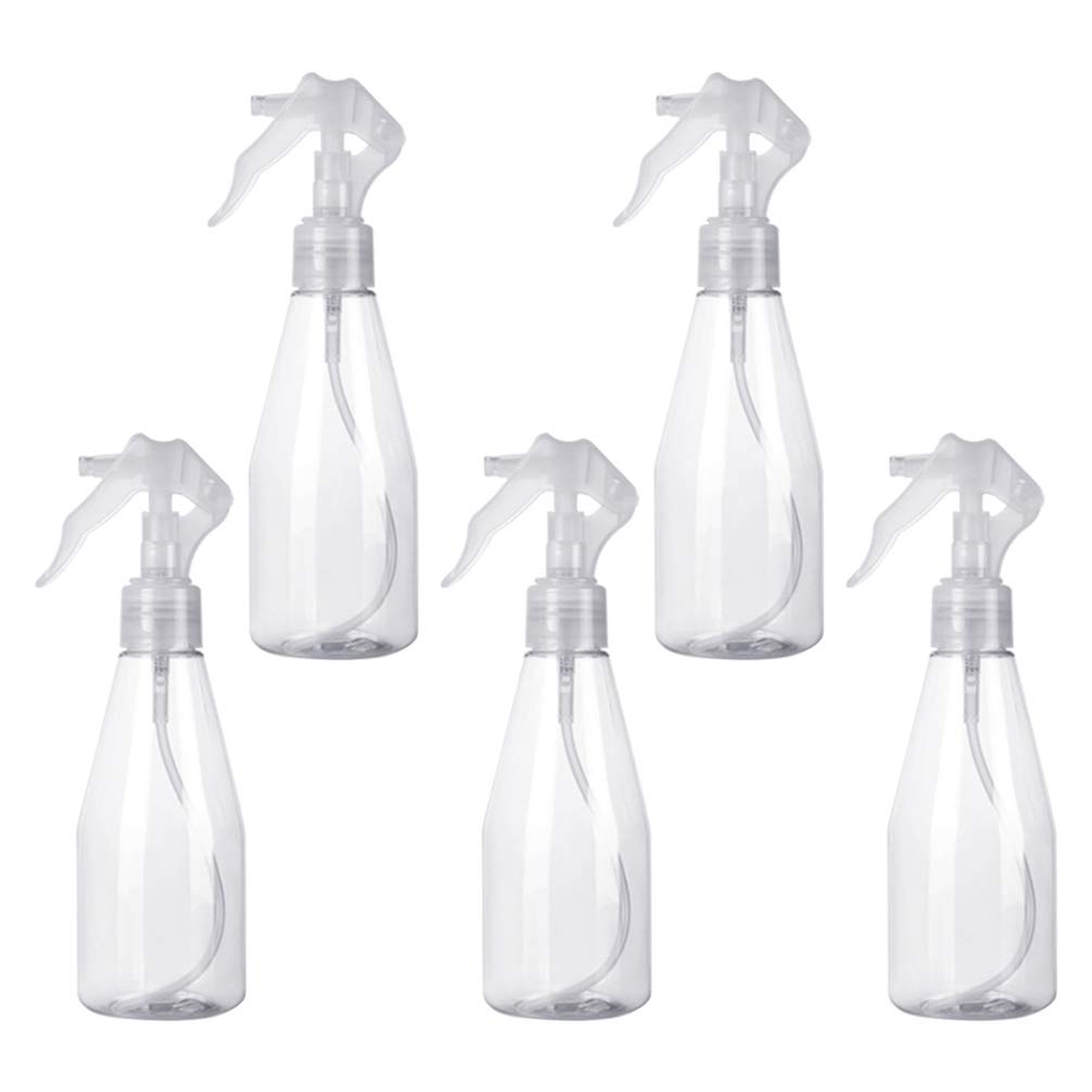 Beaupretty 5 Pack Plant Mister Spray Bottles - Fine Mist Watering Can for Indoor Plants, Cleaning, Hair & Beauty - White Sloping Shoulder Design (Great for Gardening, Salon, Home & Office Use)