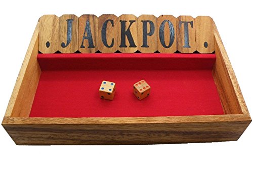 Shut The Box Classic Wooden Dice Game - Medium Size for Family Game Night & Pub Fun - Perfect for Adults & Kids Indoor/Outdoor Entertainment