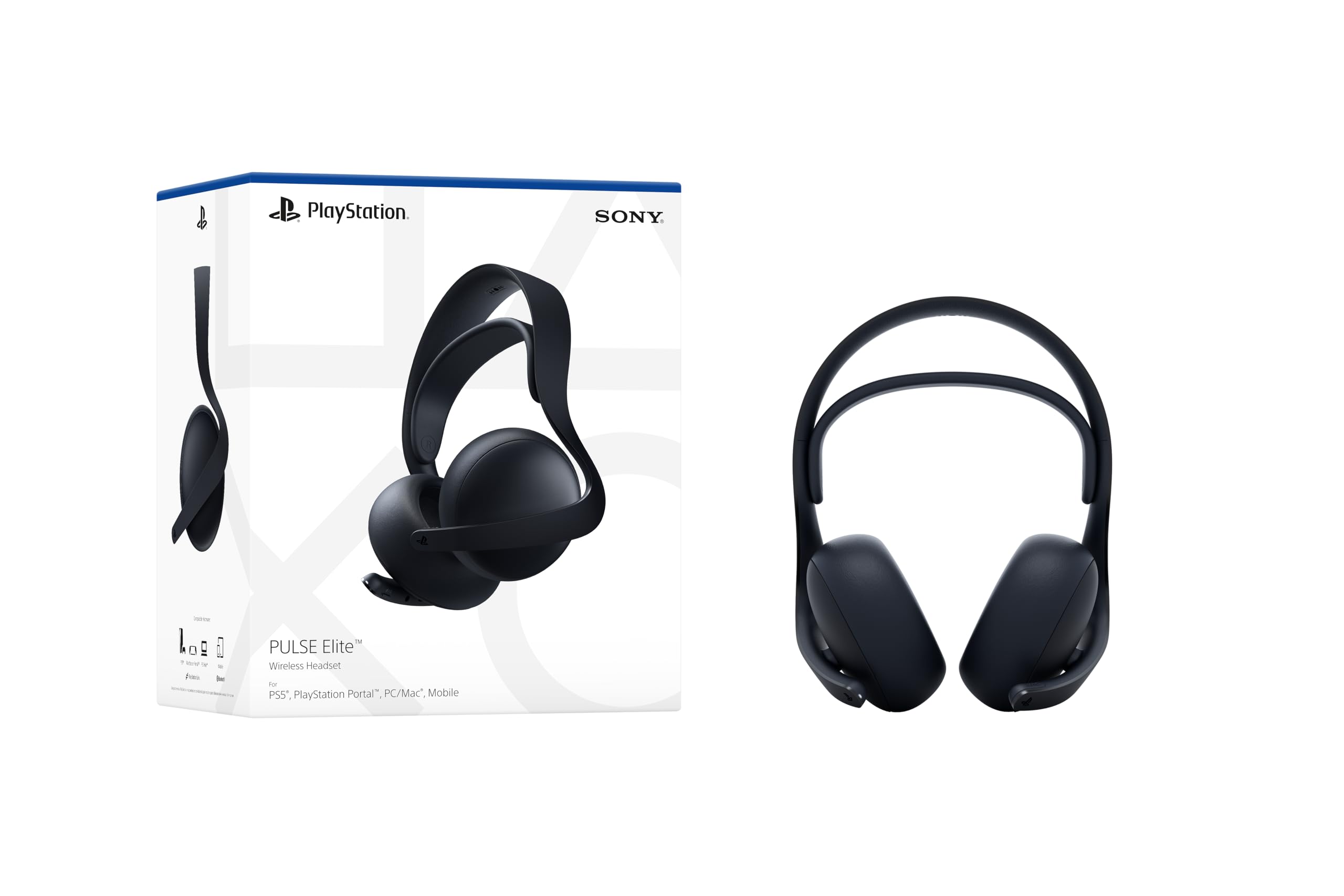 PlayStation Pulse Elite Wireless Gaming Headset - Midnight Black - Noise Cancelling, Comfortable Over-Ear Design for PS5, PC & Mobile Gaming