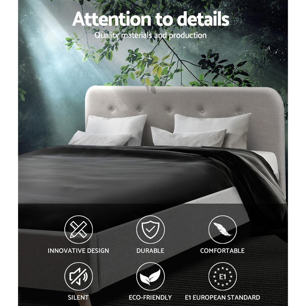 Tarcoola Bonnell Spring Mattress - Medium Firm Support, Double Pack (Beige & Gray) for Bedroom, Guest Room, or Dormitory Use