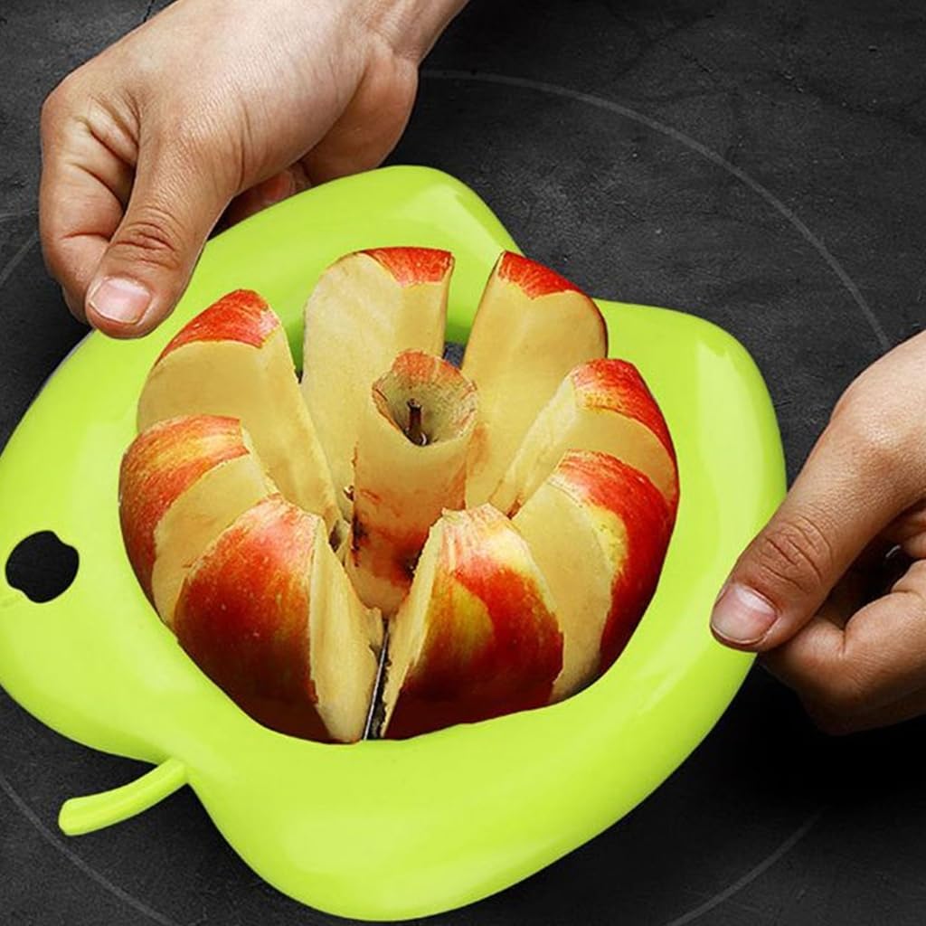 Stainless Steel Pear Peeler with 8 Wedges - Multi-Fruit Slicer & Corer for Apples, Pears, Potatoes - Perfect for Fruit Salads, Baking & Meal Prep