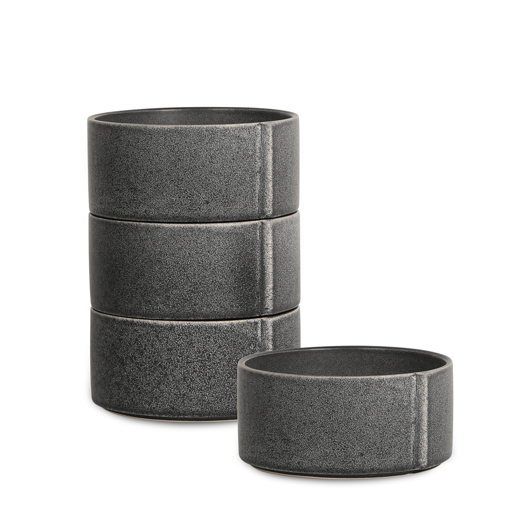 Premium Bao Stoneware Bowl - Handcrafted Ceramic Rice & Noodle Bowl - Charcoal Grey - Perfect for Asian Cuisine, Soups, Salads & Home Dining