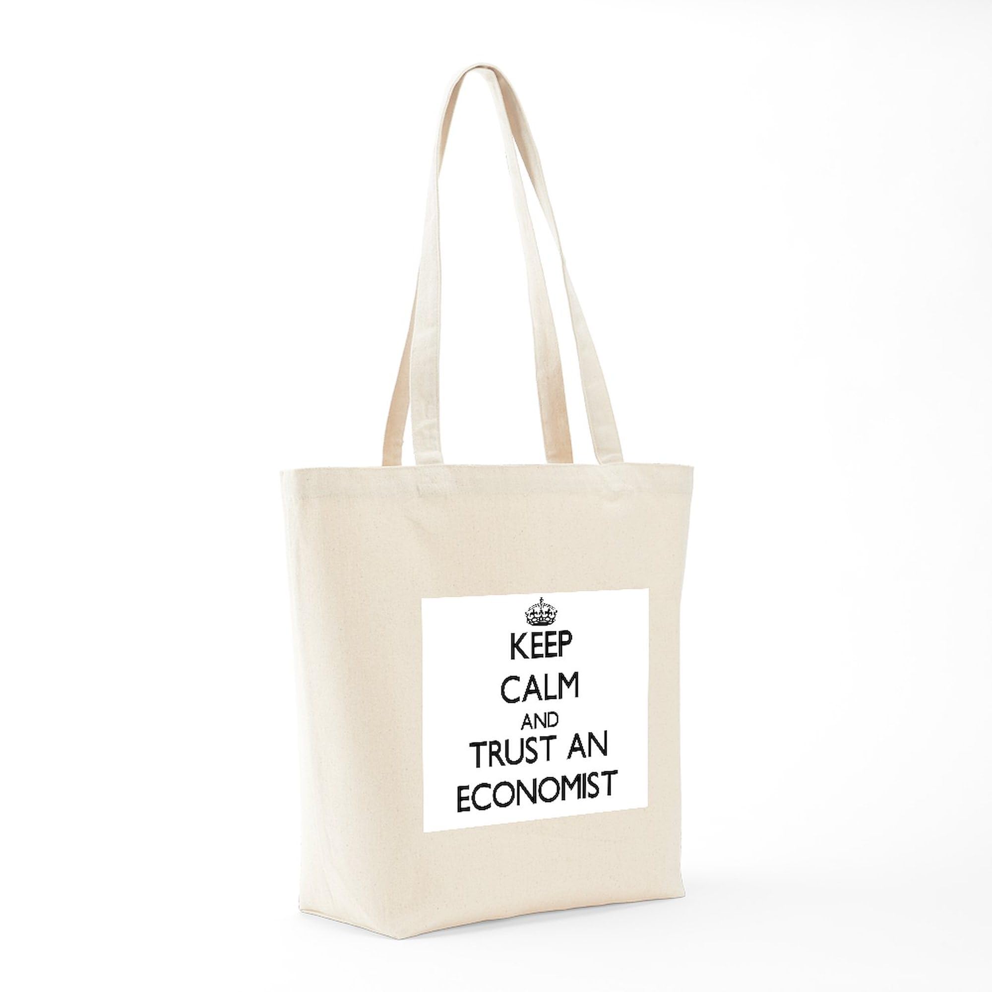 Keep Calm And Trust An Economist Tote Bag - Natural Canvas Reusable Shopping Bag for Groceries, Books & Work Commute