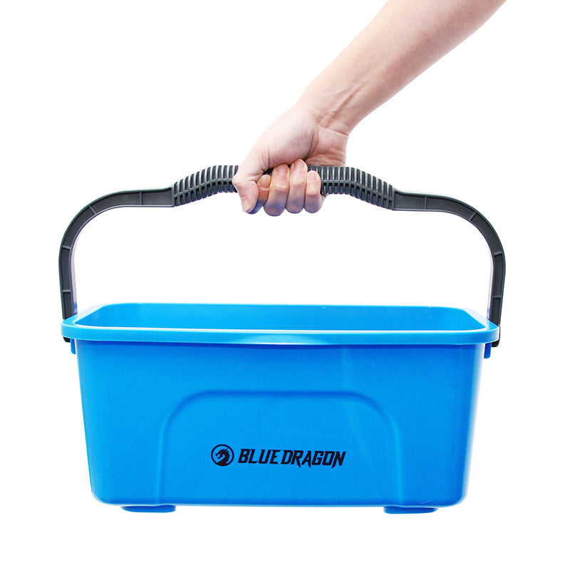 Blue Dragon Bucket - 3 Gallon (11 Liter) Heavy Duty Plastic Pail with Handle - Perfect for Storage, Cleaning, Gardening, and DIY Projects