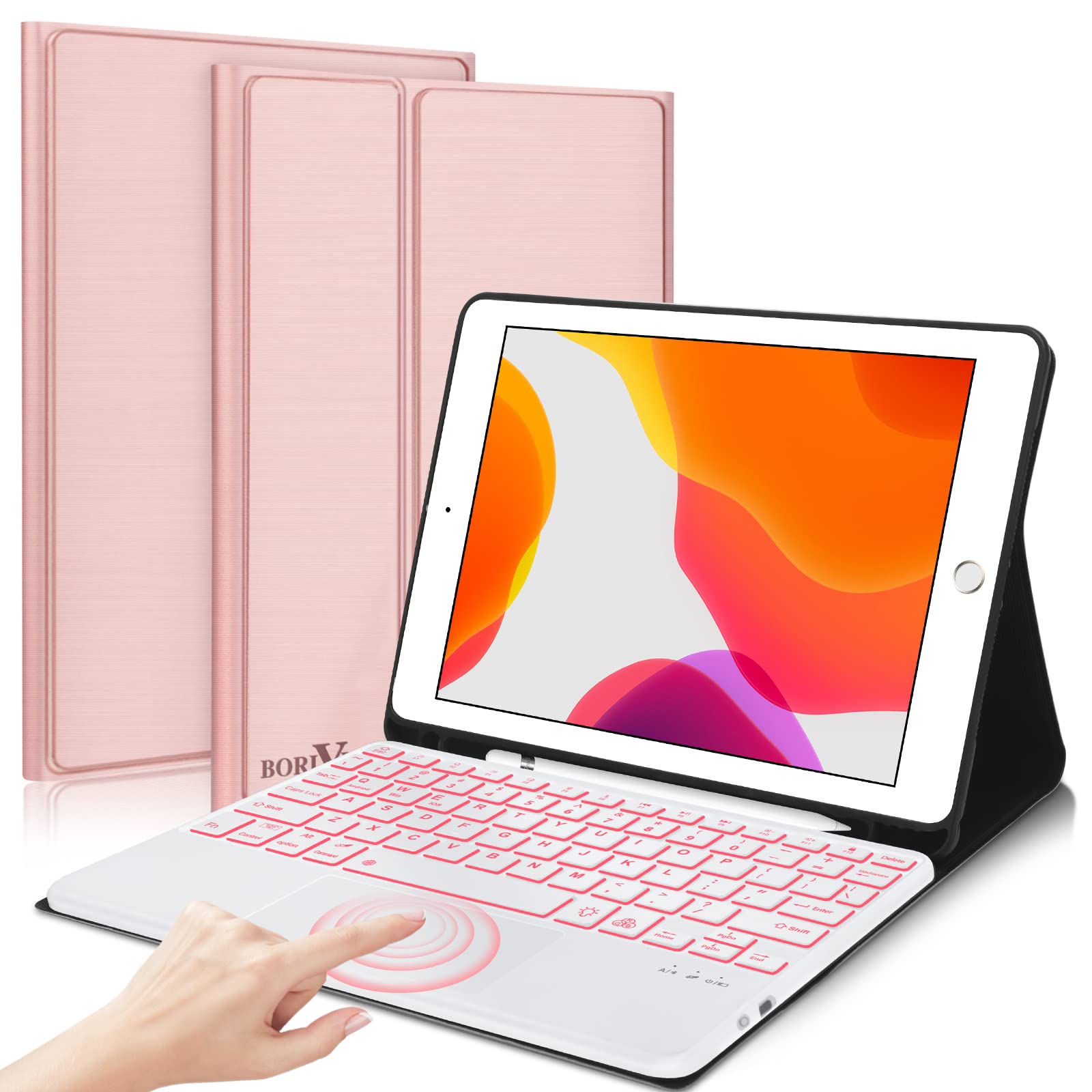 BORIYUAN Backlit Keyboard Case for iPad 10.2