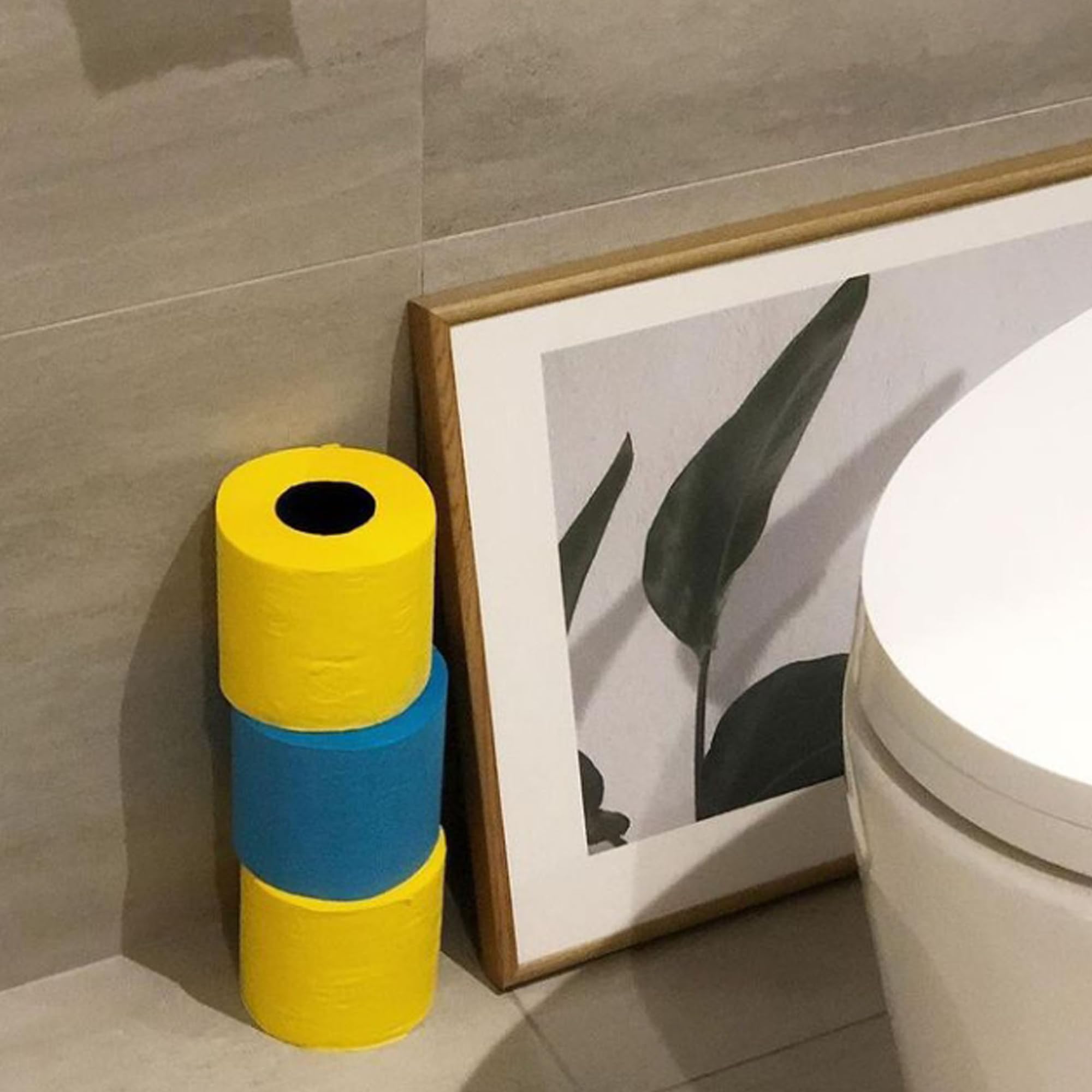 Renova Premium Crystal Yellow Toilet Paper - 2 Rolls Pack (2 Rolls Total) - Ultra Soft & Absorbent for Luxury Bathrooms & Guest Suites