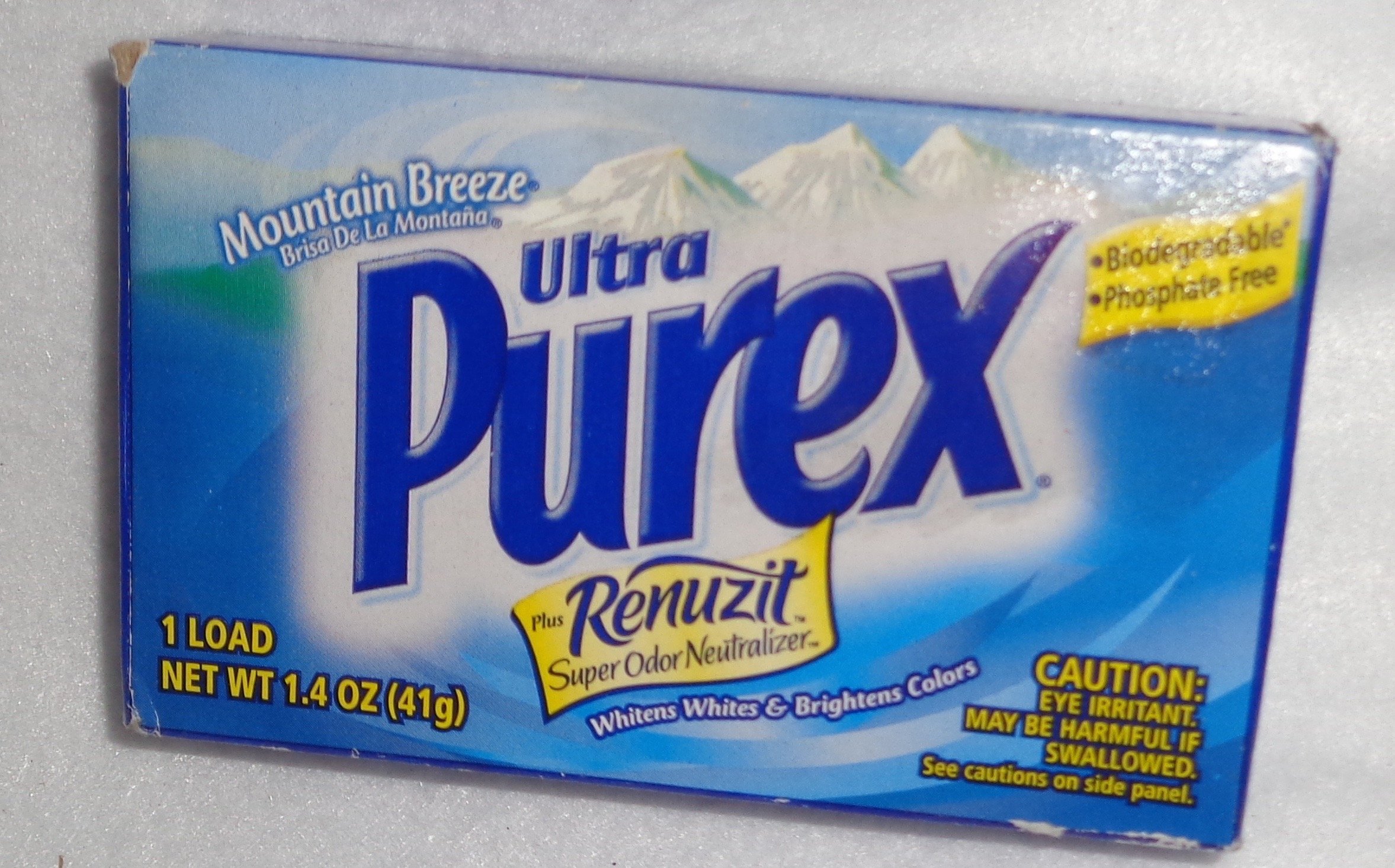 PUREX Fresh Spring Waters Laundry Detergent 1.4 oz Box - Fresh Scent for Clothes, Ideal for Everyday Laundry & Family Use