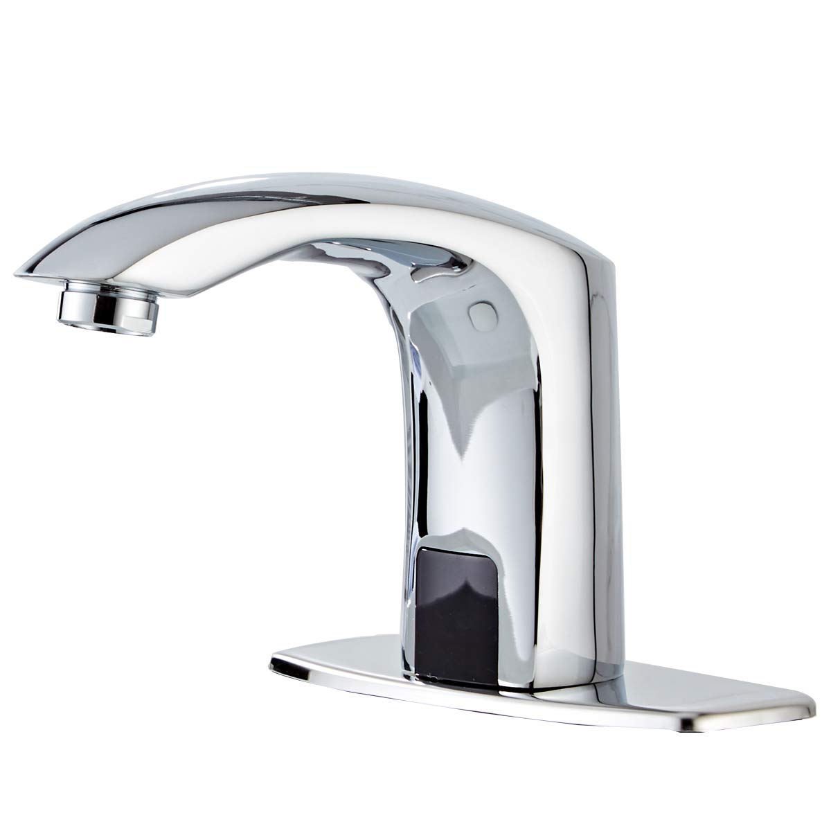 Automatic Touchless Bathroom Sink Faucet - Motion Sensor Hands-Free Chrome Vanity Faucet with Dual Power (Battery/AC), Temperature Mixer & Control Box - Ideal for Modern Homes, Public Restrooms & ADA Compliant Spaces
