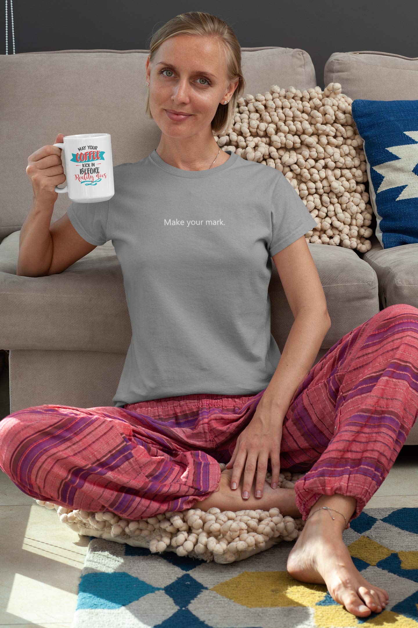 Funny Coffee Mug - May Your Coffee Kick In Before Reality - 11oz Ceramic Tea & Coffee Cup - Perfect for Office, Home, or Gift