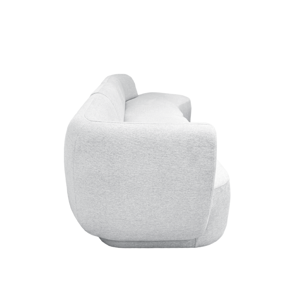 Pebble 4-Seater Chaise Sectional Sofa with EcoClean Fabric - Modern L-Shaped Couch for Living Room, Family Room & Lounge Areas