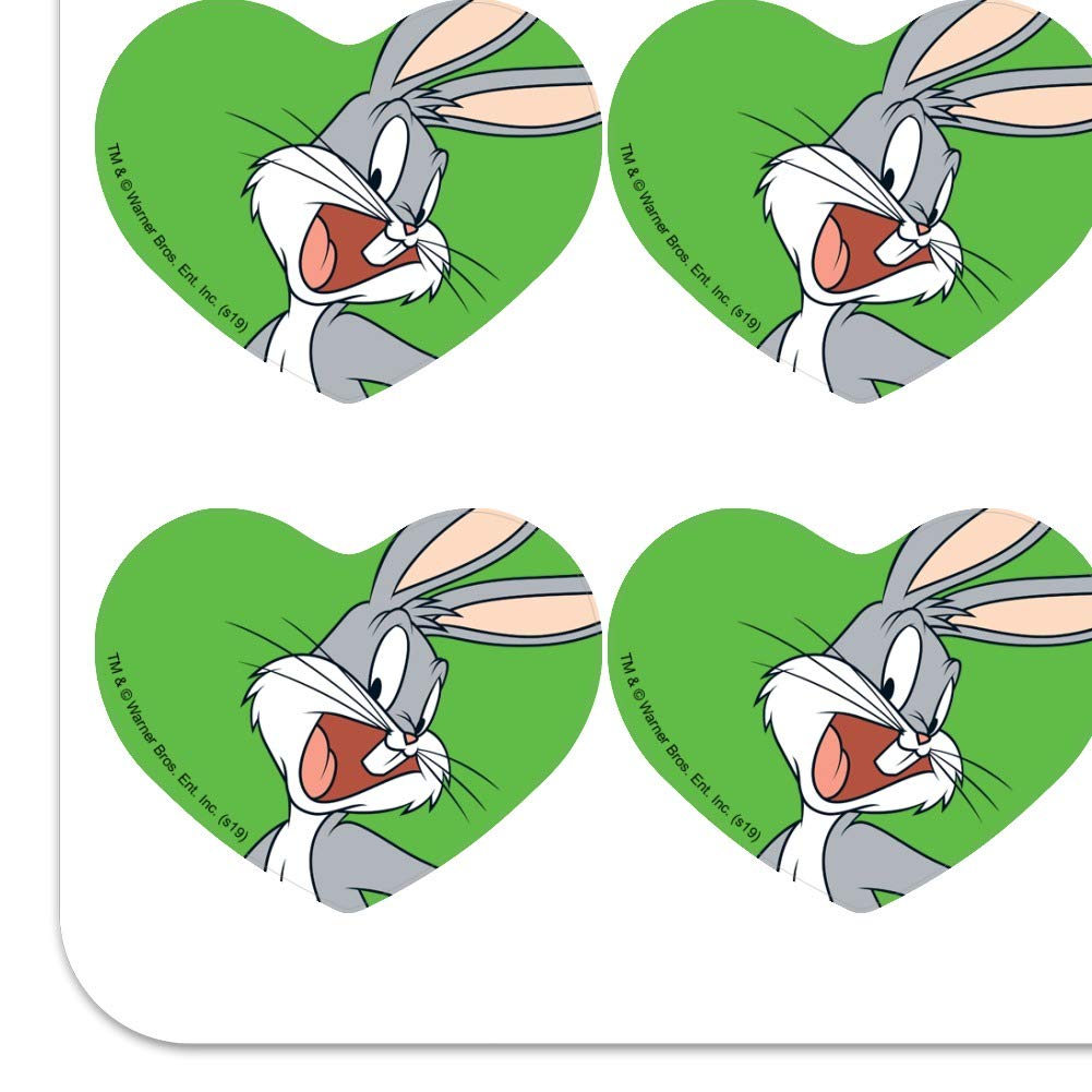 Looney Tunes Bugs Bunny Heart Shaped Planner Stickers - Cute Cartoon Calendar & Scrapbook Decorative Stickers for Bullet Journaling, DIY Crafts, and School Supplies