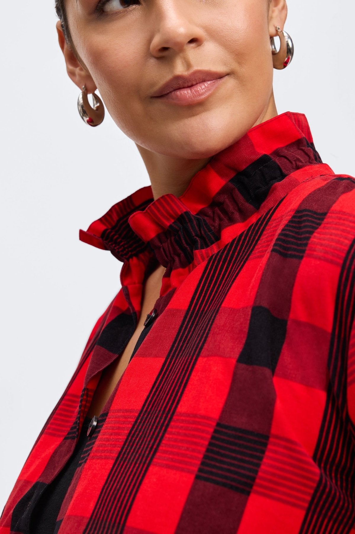 Carolina Plus Buffalo Check Long Sleeve Shirt Jacket for Men & Women | Plaid Flannel Shacket | Cozy Fall Winter Layering | Perfect for Outdoor Activities, Camping & Casual Wear