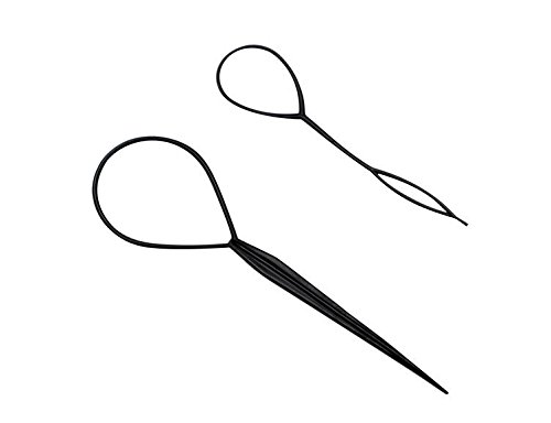 Magic Hair Braid Ponytail Maker Clip - DIY Hair Styling Tool for Quick & Easy Ponytails (2-Pack, Black) | Perfect for Parties, Weddings & Everyday Hairstyles
